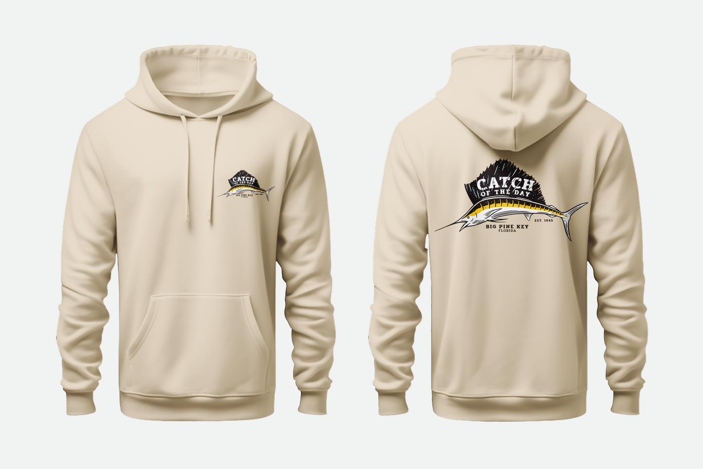 Solid Pullover Hoodie- Catch of the Day Sailfish