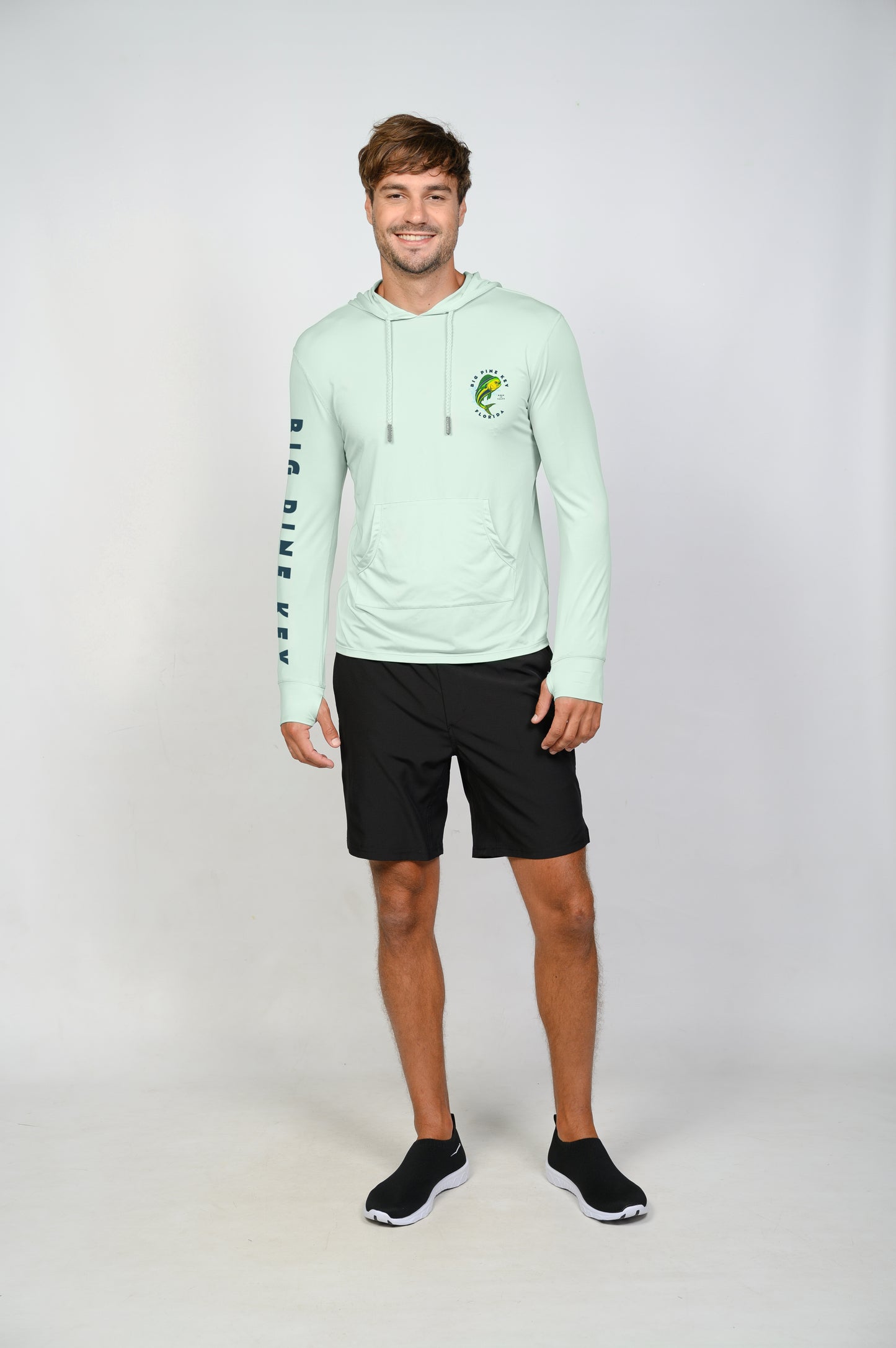Unisex Hooded Dry Fit Shirt UPF50+- BIG PINE MAHI"