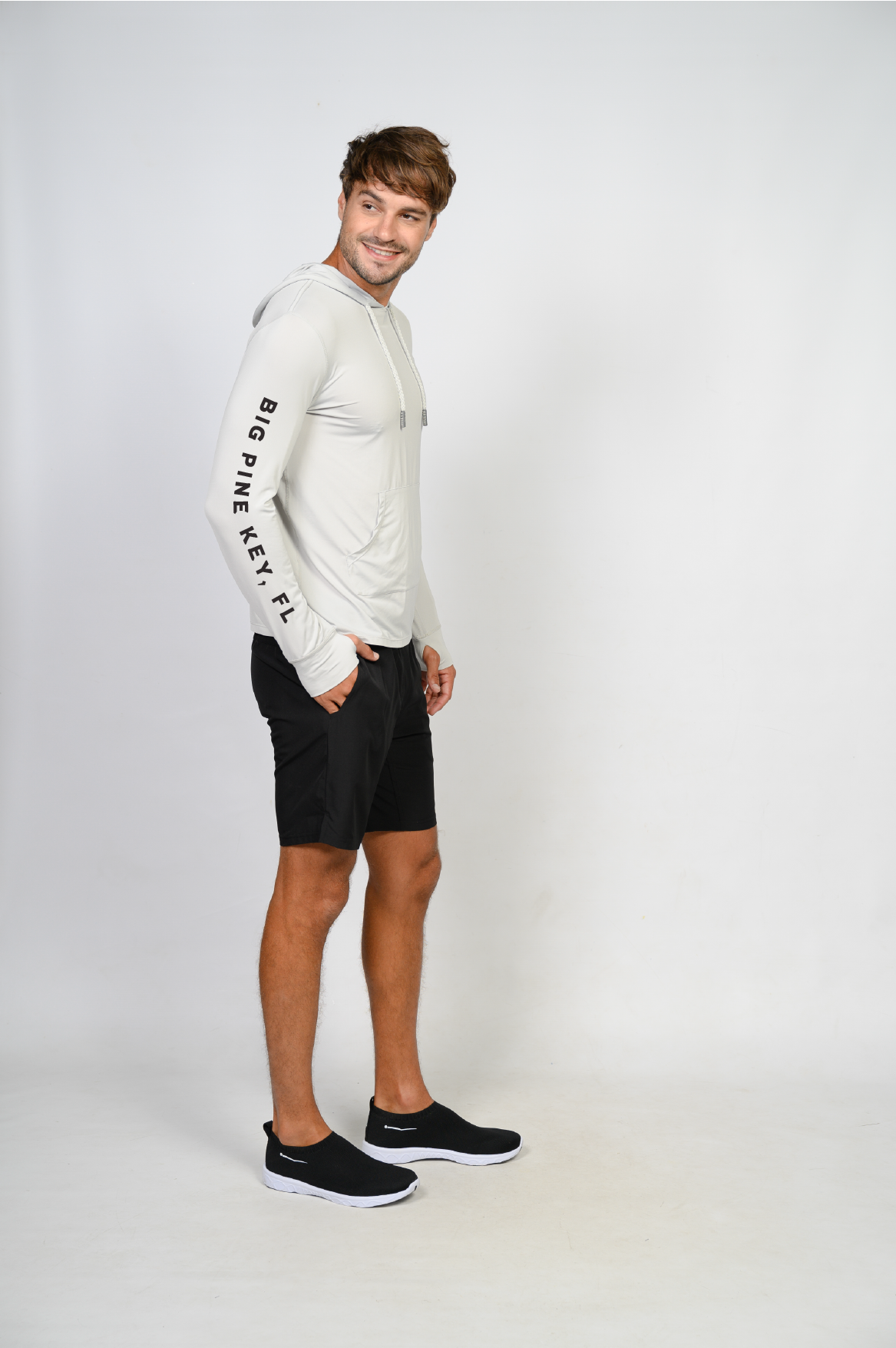 Unisex Hooded Dry Fit Shirt UPF50+- "MARLIN IN A BOTTLE"