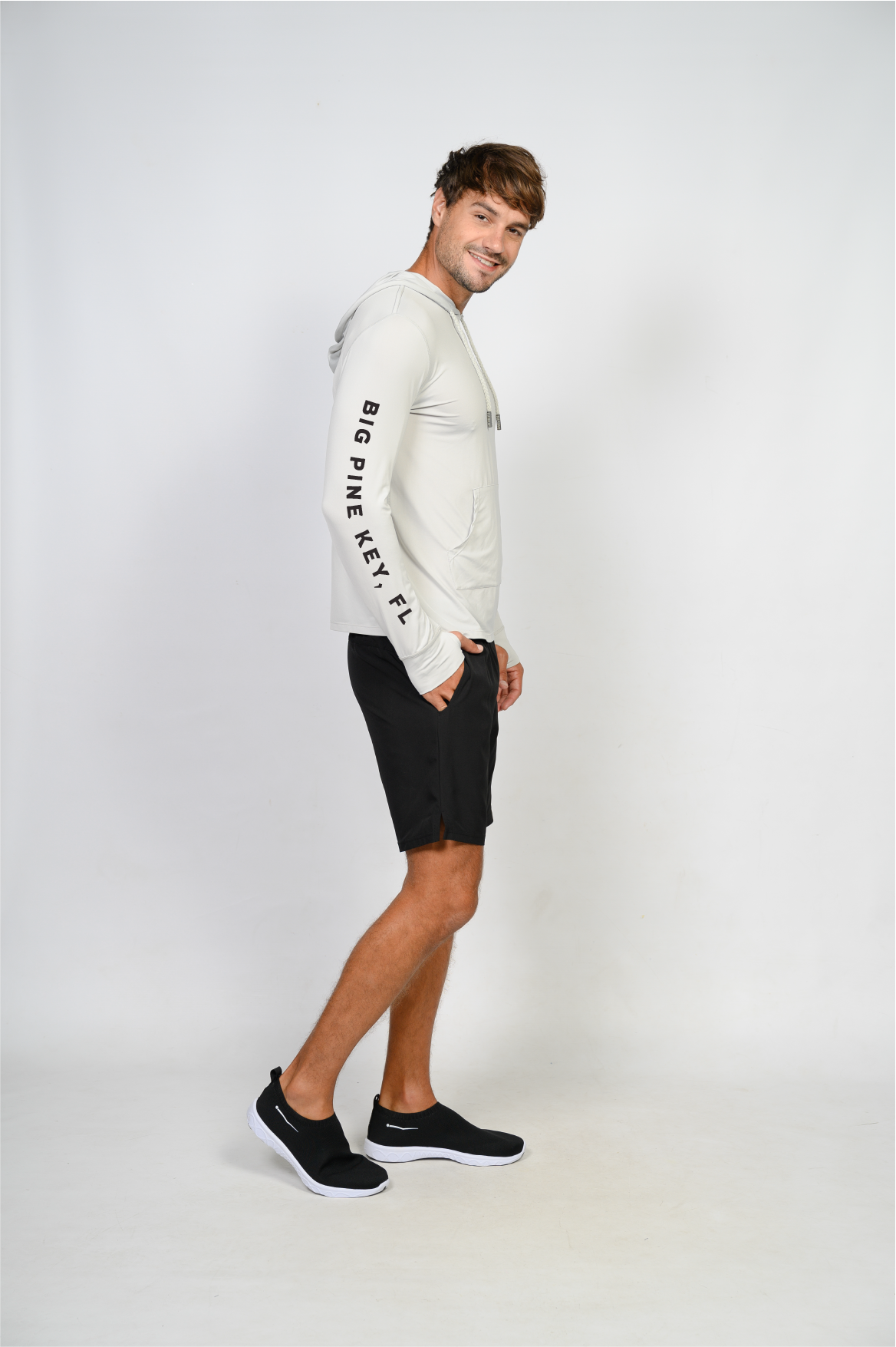 Unisex Hooded Dry Fit Shirt UPF50+- "MARLIN IN A BOTTLE"