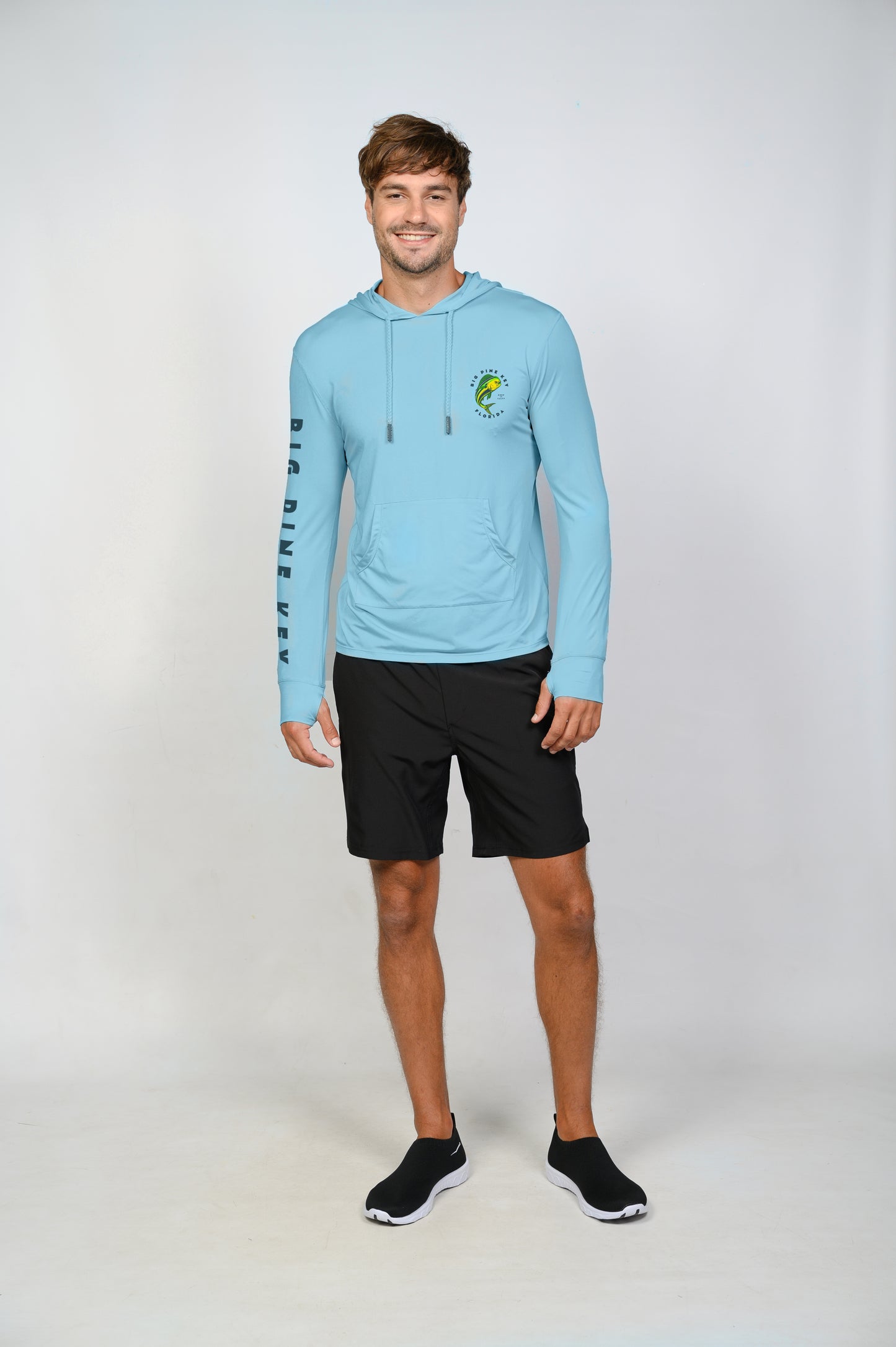Unisex Hooded Dry Fit Shirt UPF50+- BIG PINE MAHI"