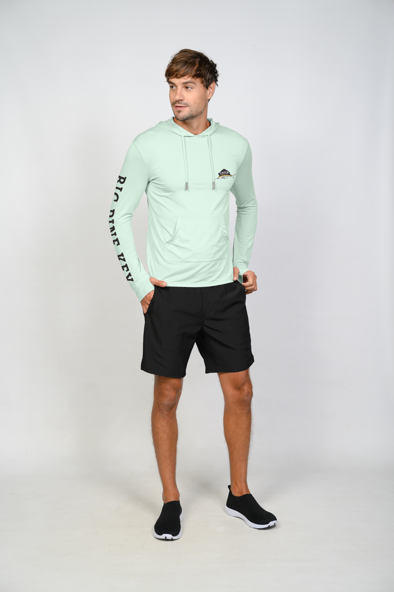 Unisex Hooded Dry Fit Shirt UPF50+ "SAILFISH"