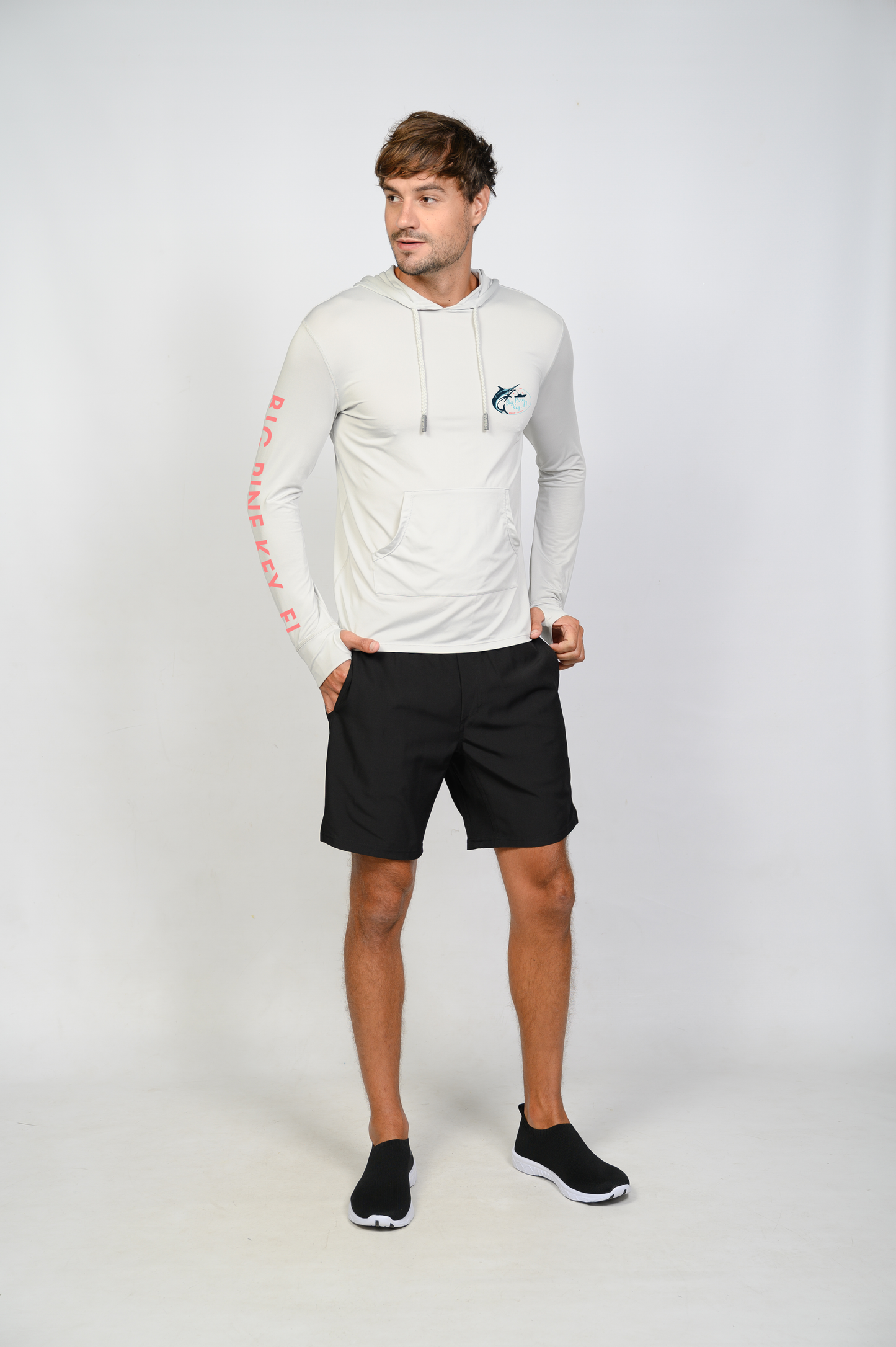 Unisex Hooded Dry Fit Shirt UPF50+- "BIG PINE MARLIN"