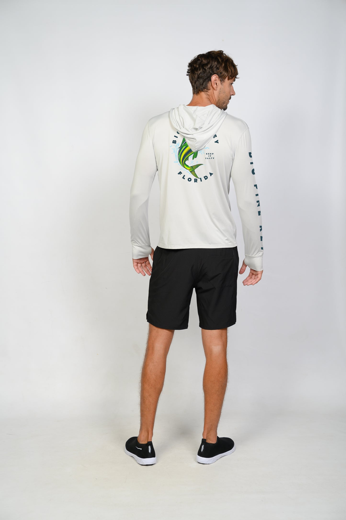 Unisex Hooded Dry Fit Shirt UPF50+- BIG PINE MAHI"
