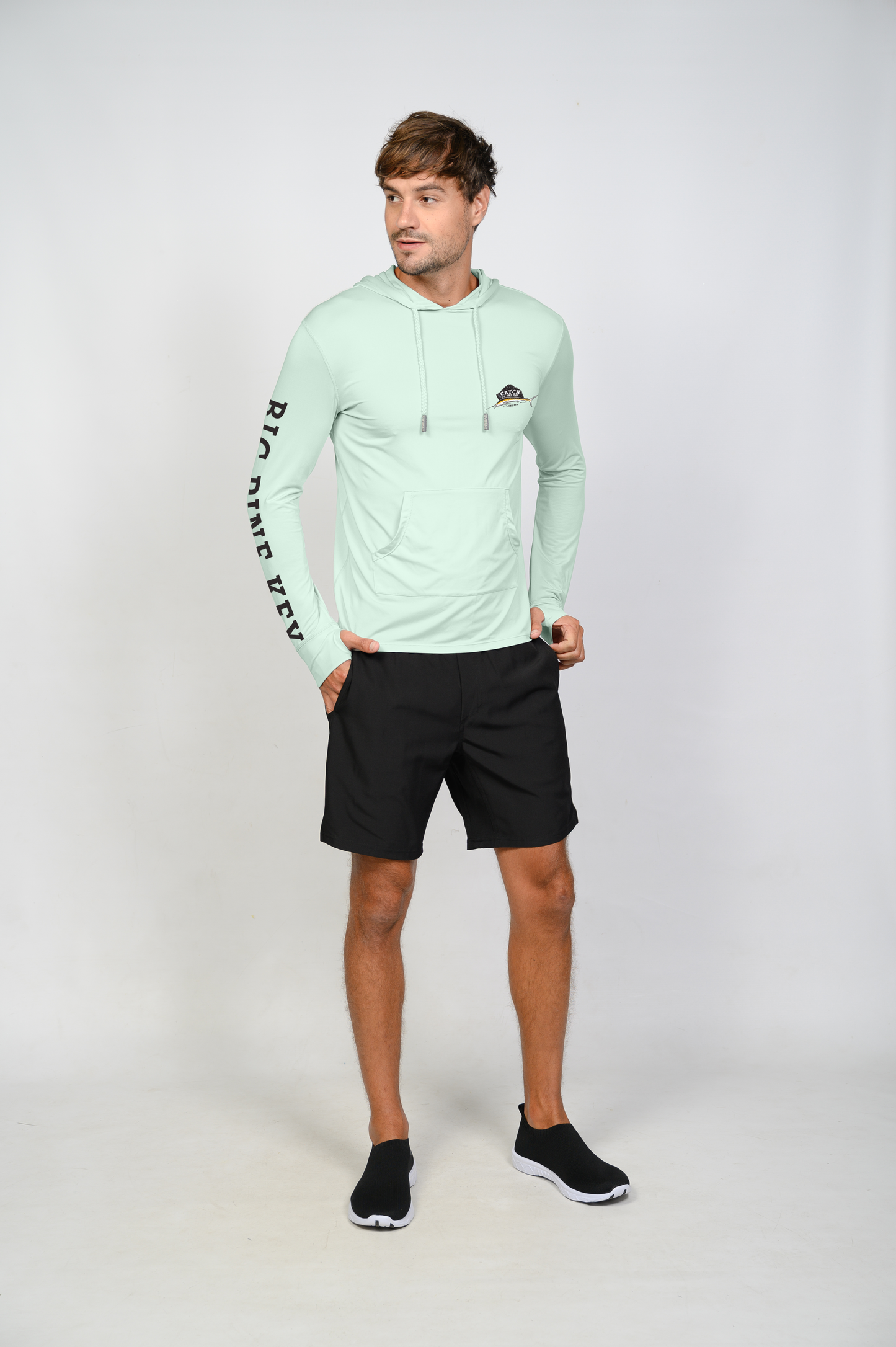 Unisex Hooded Dry Fit Shirt UPF50+ "SAILFISH"