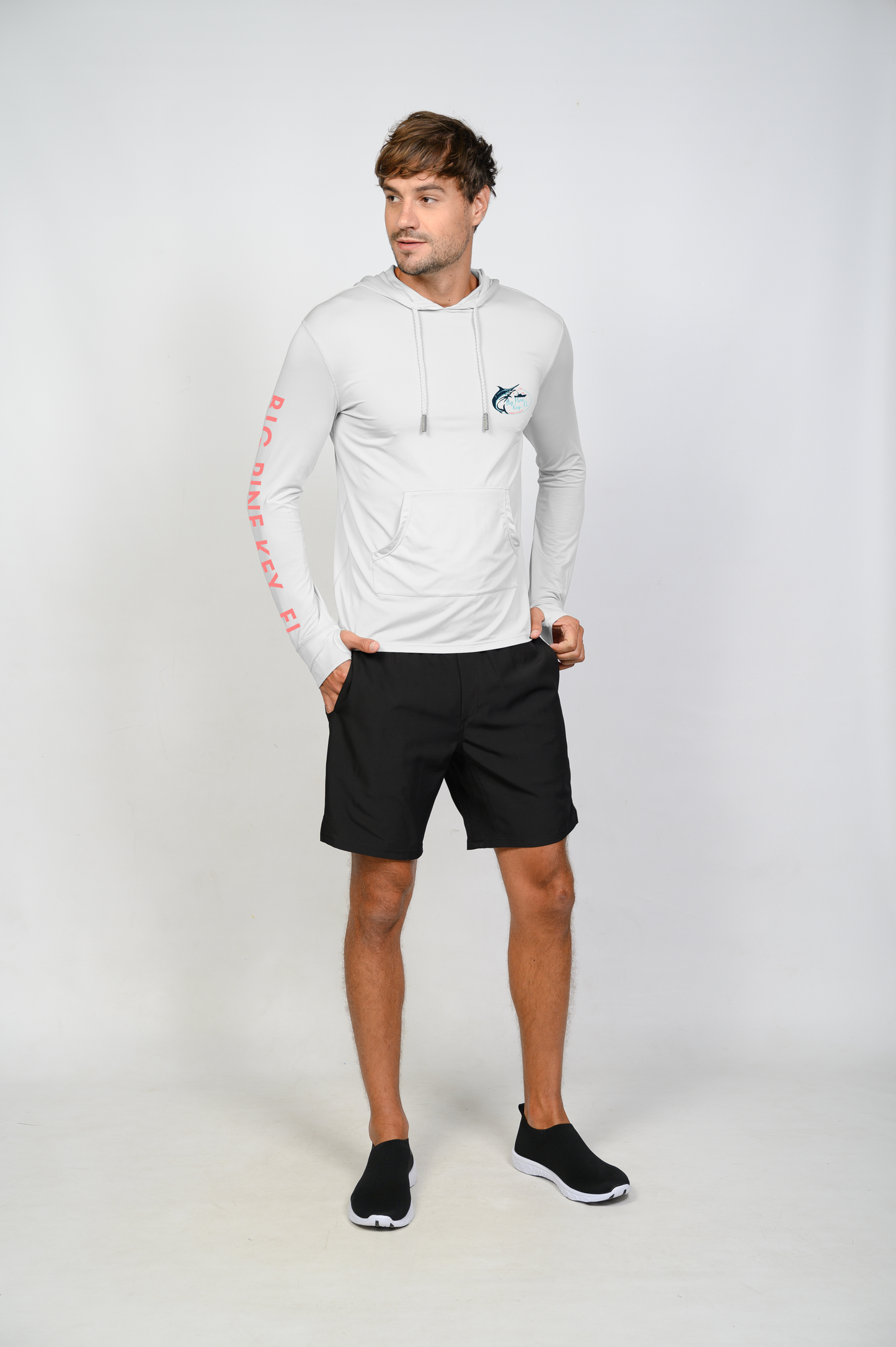 Unisex Hooded Dry Fit Shirt UPF50+- "BIG PINE MARLIN"