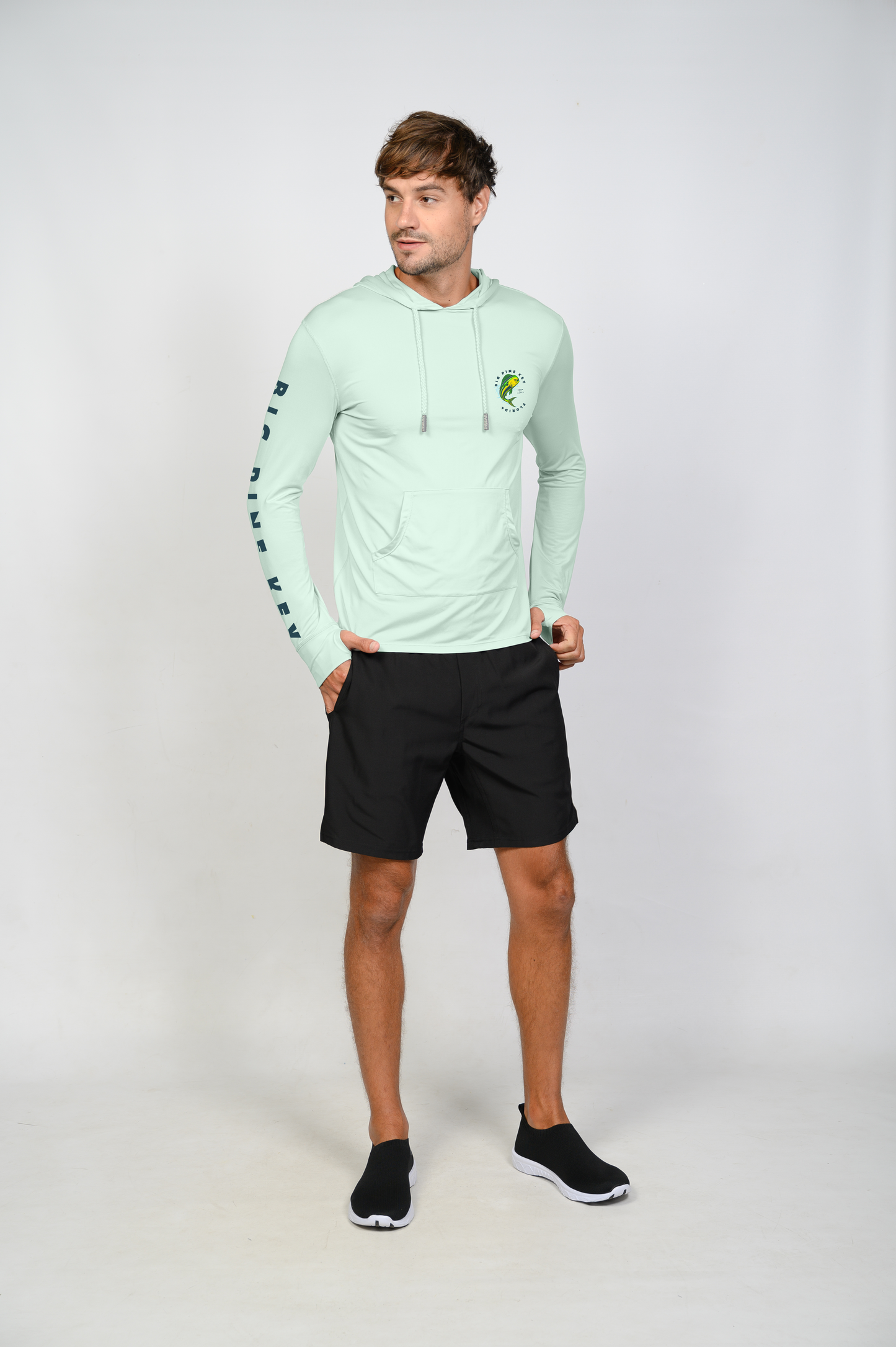 Unisex Hooded Dry Fit Shirt UPF50+- BIG PINE MAHI"