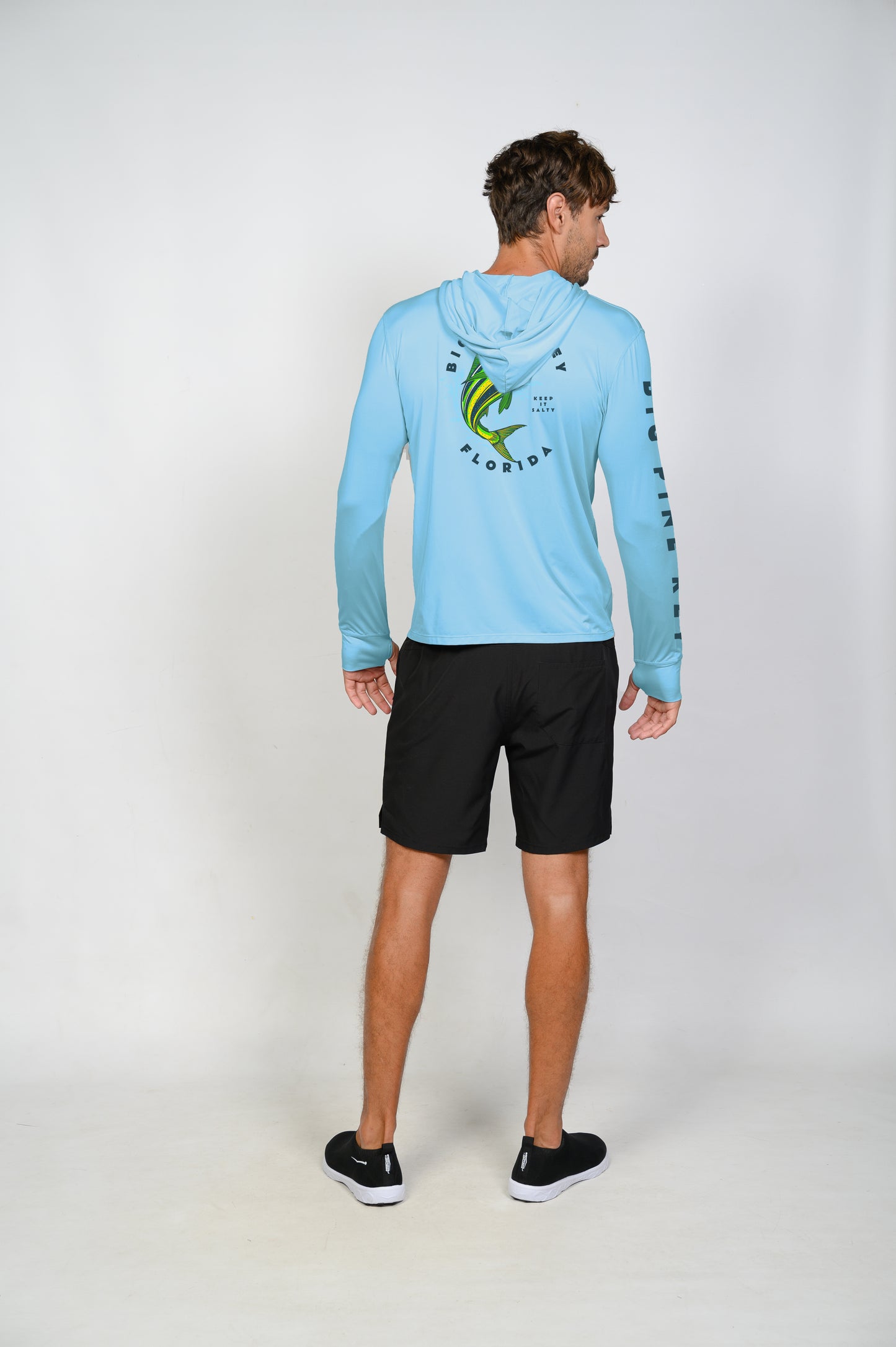 Unisex Hooded Dry Fit Shirt UPF50+- BIG PINE MAHI"