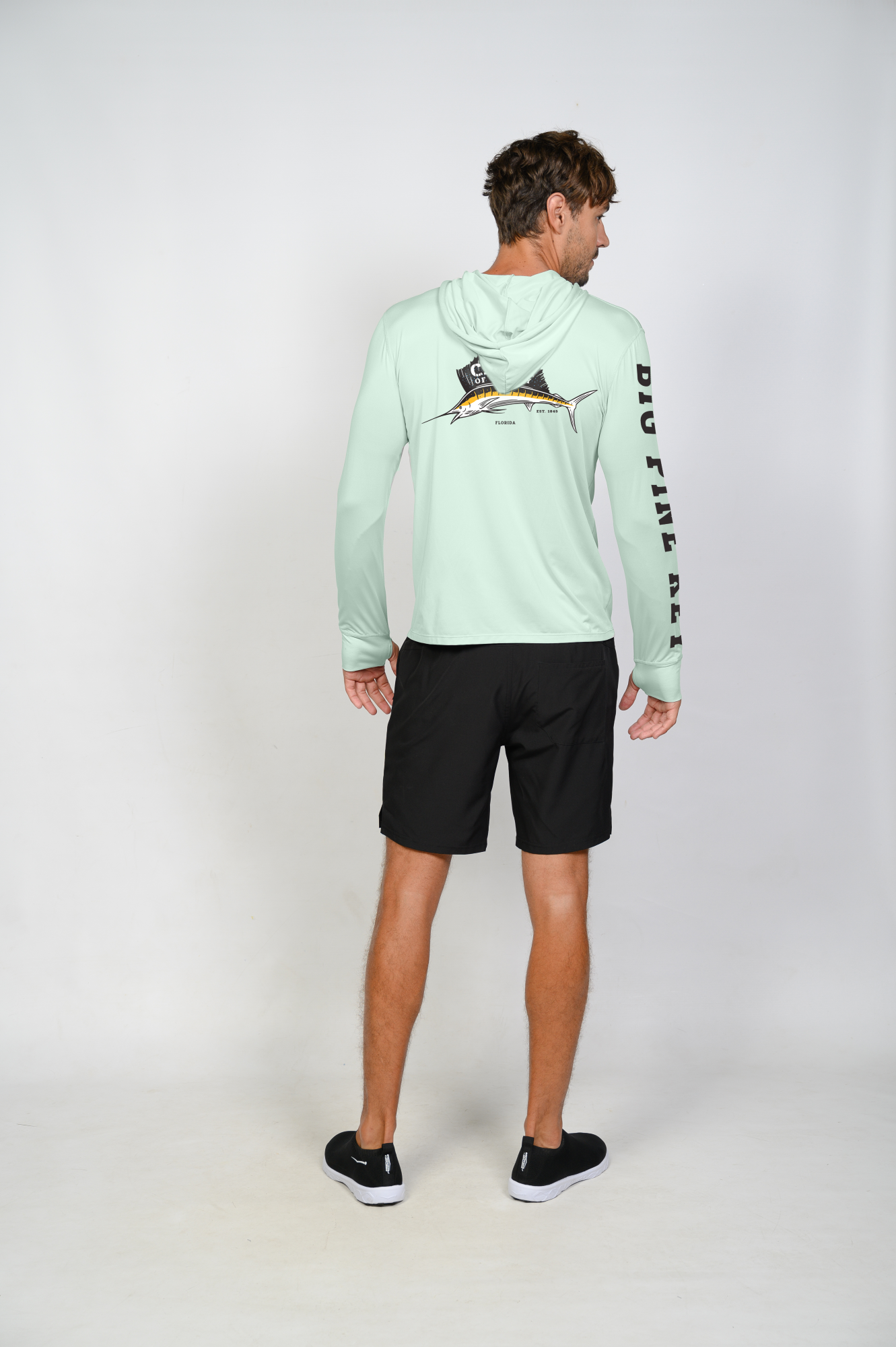 Unisex Hooded Dry Fit Shirt UPF50+ "SAILFISH"