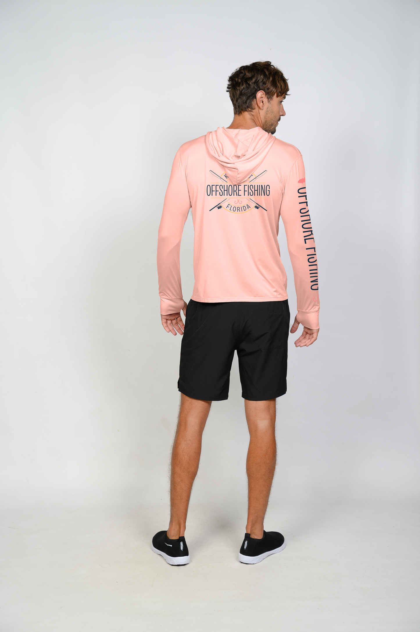 Unisex Hooded Dry Fit Shirt UPF50+- "OFFSHORE FISHING"