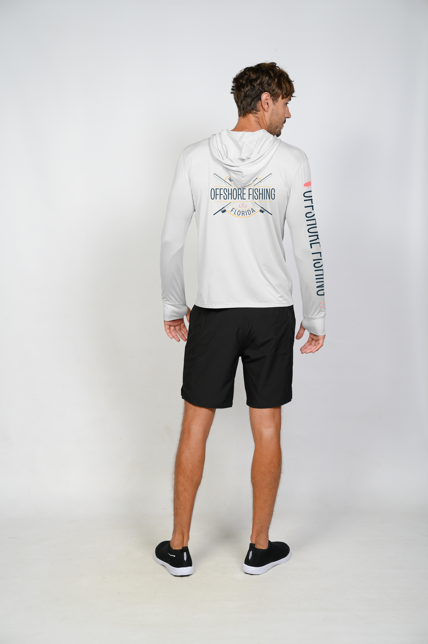 Unisex Hooded Dry Fit Shirt UPF50+- "OFFSHORE FISHING"