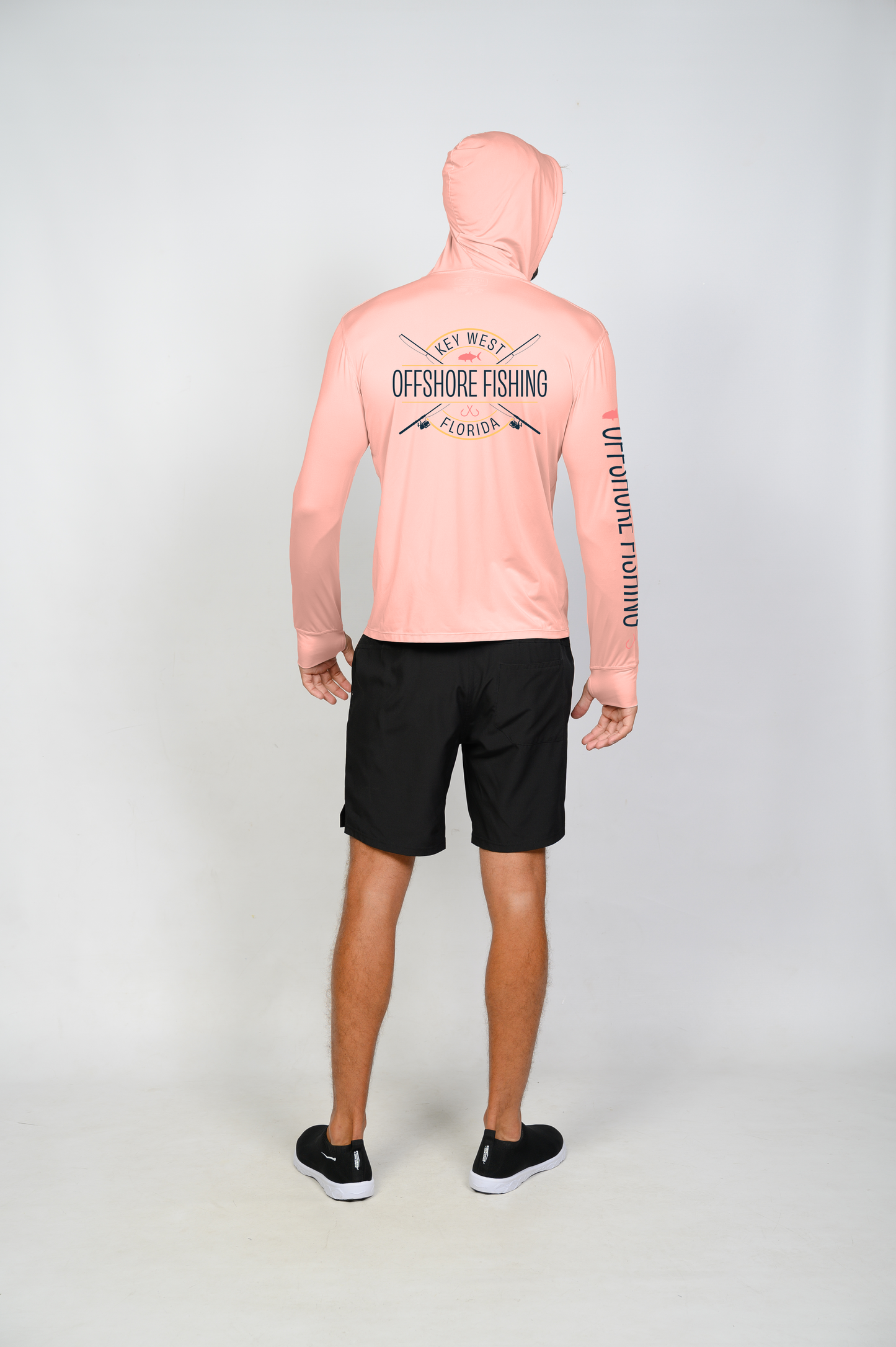 Unisex Hooded Dry Fit Shirt UPF50+- "OFFSHORE FISHING"