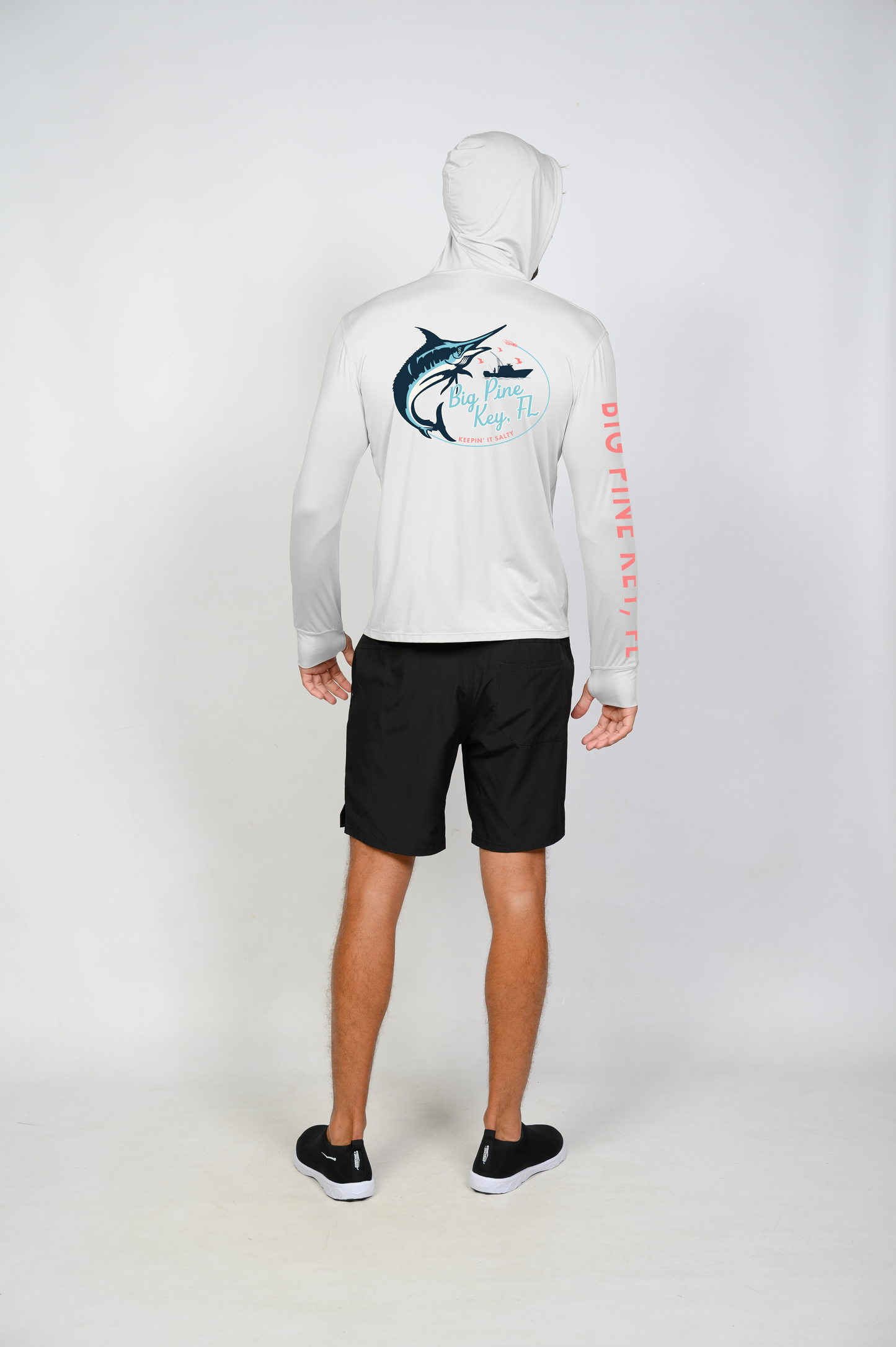 Unisex Hooded Dry Fit Shirt UPF50+- "BIG PINE MARLIN"