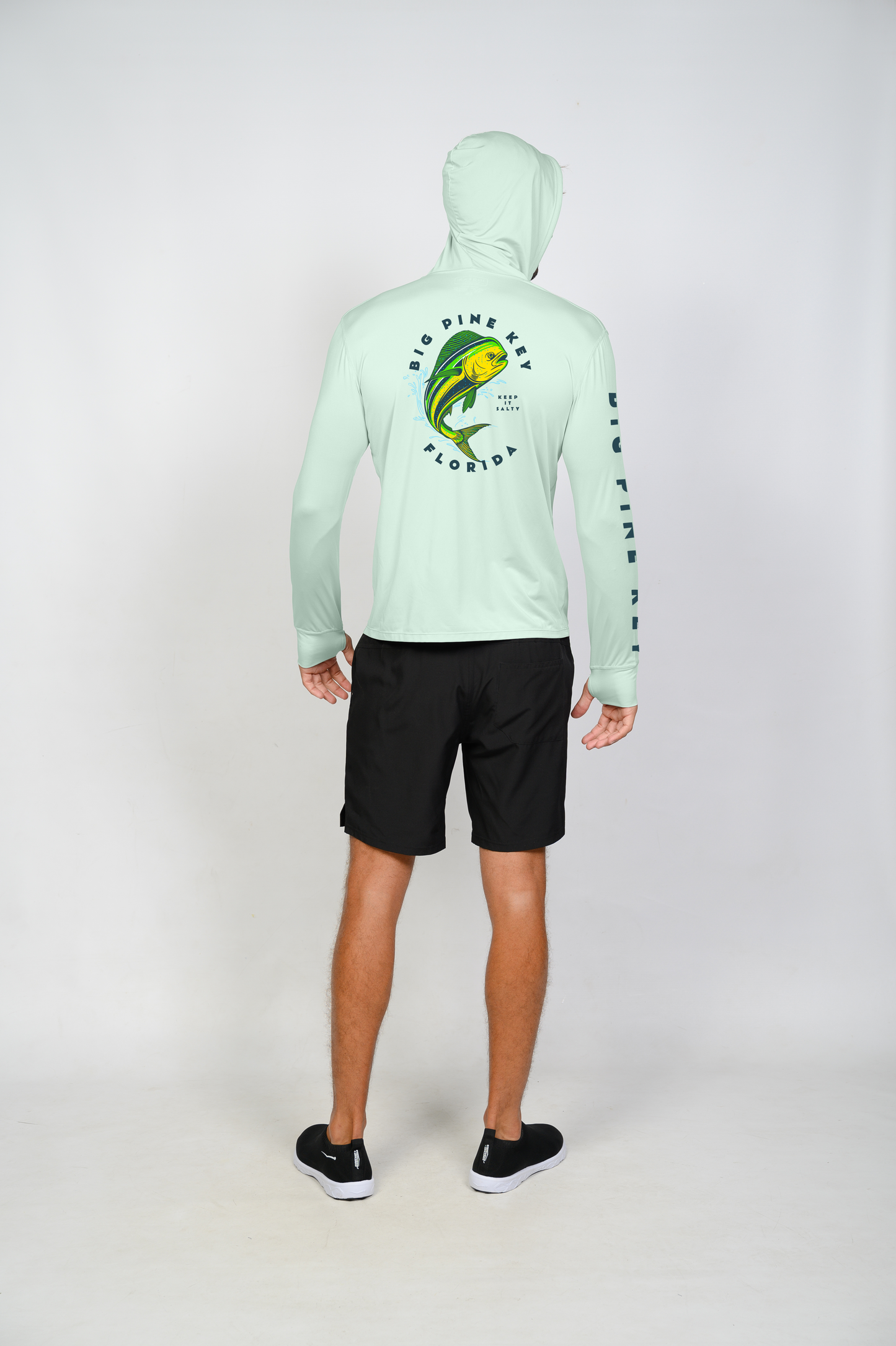 Unisex Hooded Dry Fit Shirt UPF50+- BIG PINE MAHI"