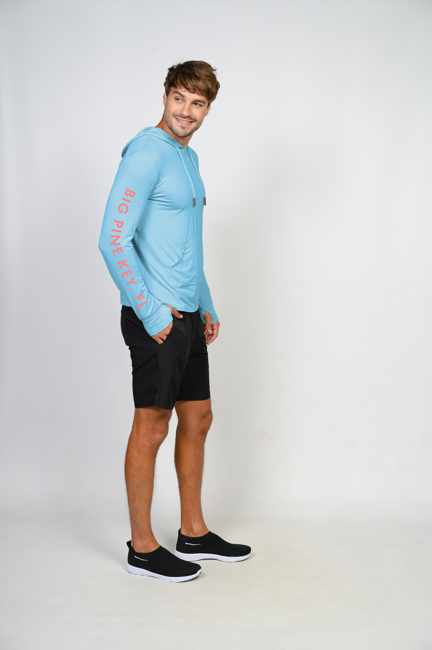 Unisex Hooded Dry Fit Shirt UPF50+- "BIG PINE MARLIN"