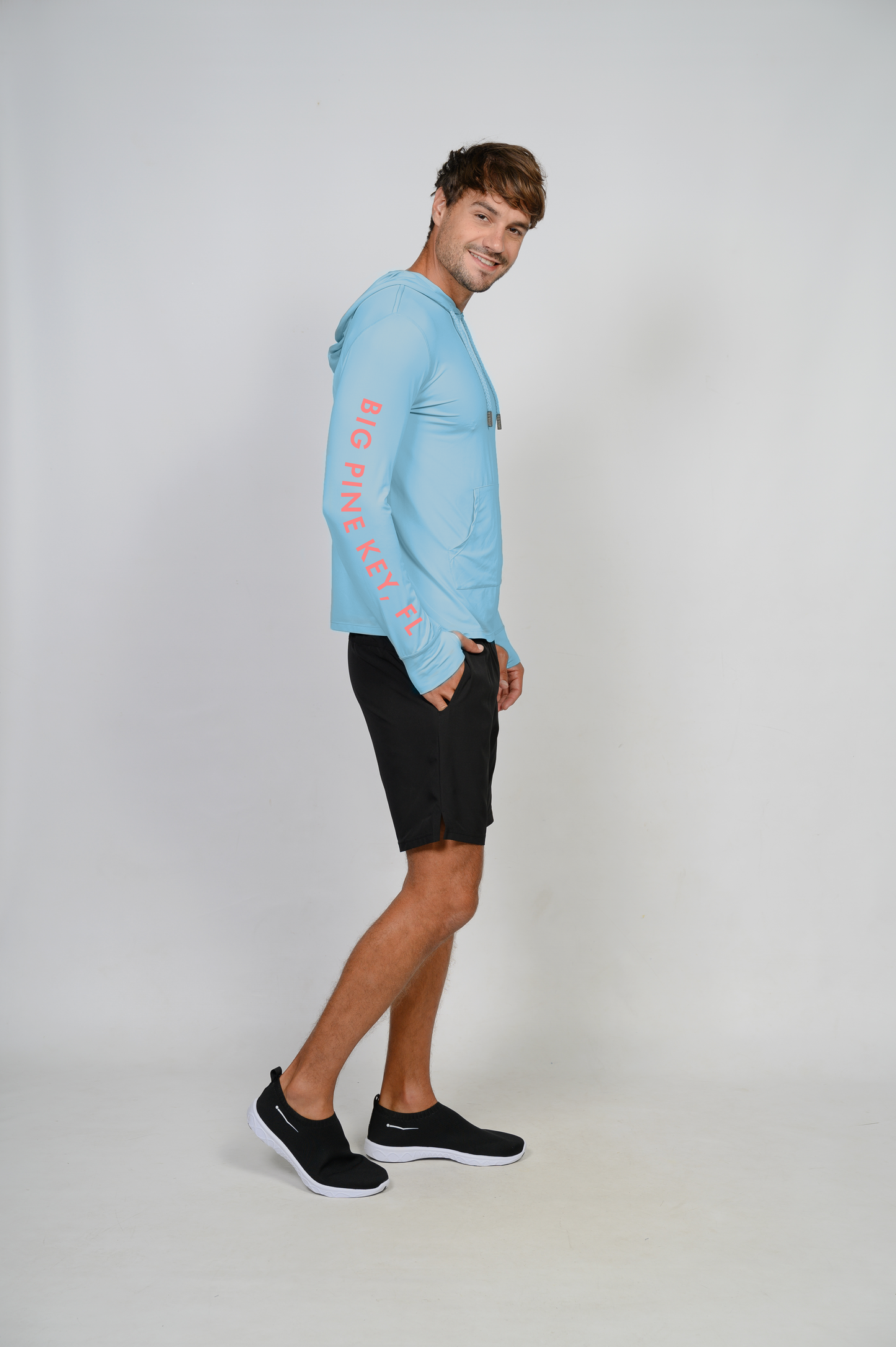 Unisex Hooded Dry Fit Shirt UPF50+- "BIG PINE MARLIN"
