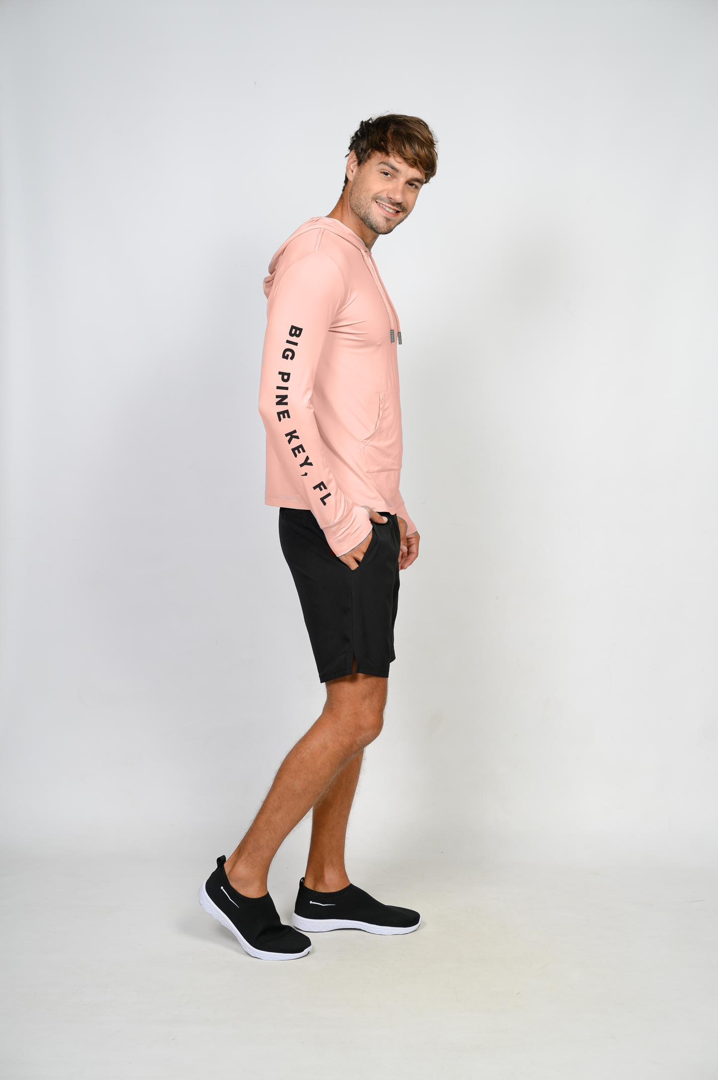 Unisex Hooded Dry Fit Shirt UPF50+- "MARLIN IN A BOTTLE"