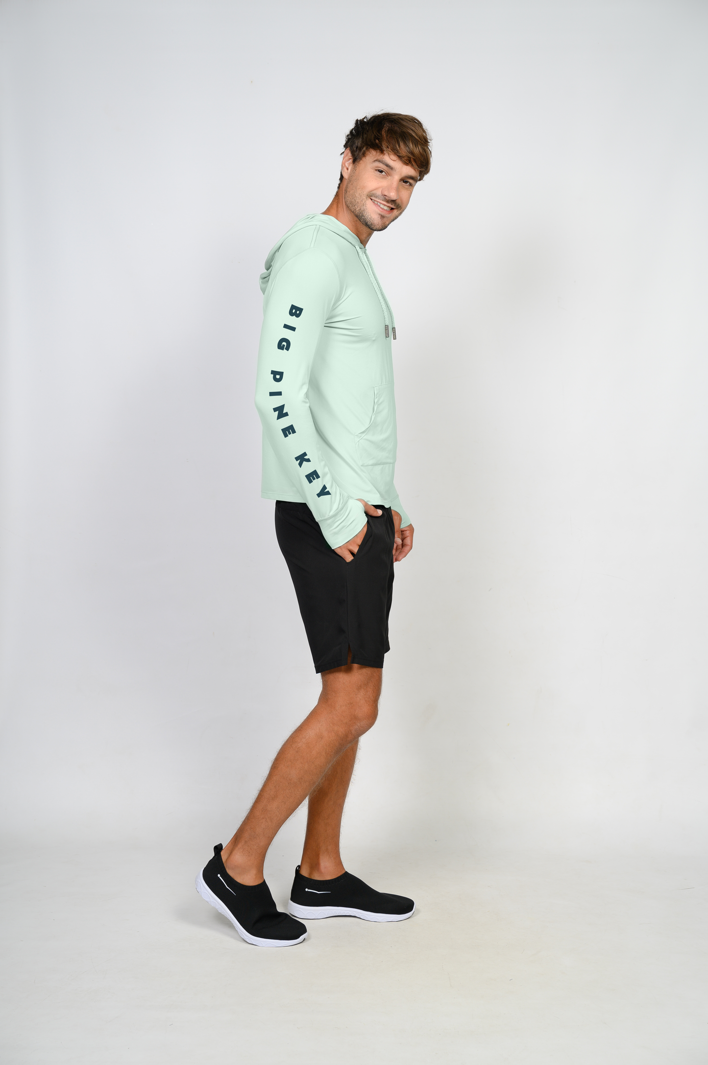 Unisex Hooded Dry Fit Shirt UPF50+- BIG PINE MAHI"