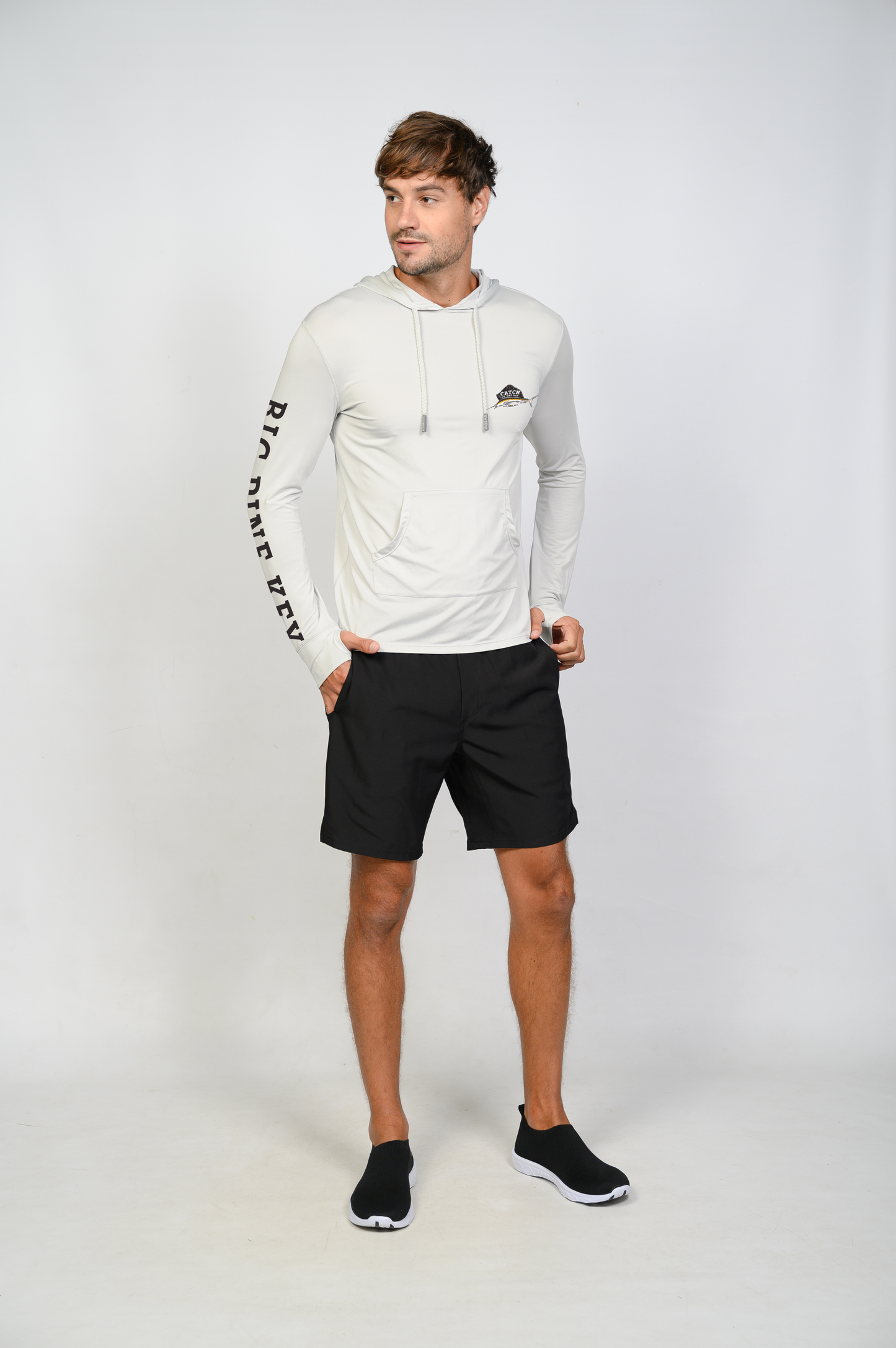 Unisex Hooded Dry Fit Shirt UPF50+ "SAILFISH"