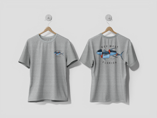 Heathered Crew Neck Tee- CATCH OF THE DAY