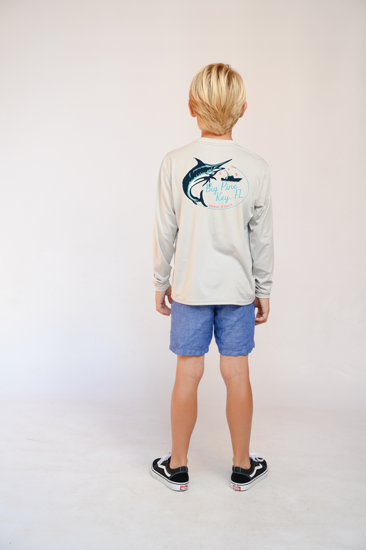 Kids Dry Fit Shirt UPF50+ BIG PINE MARLIN
