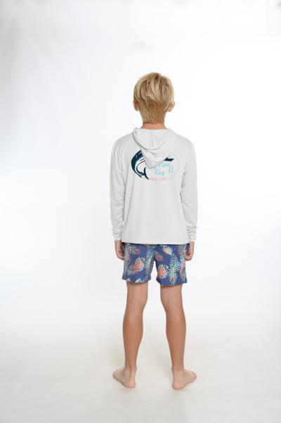 Kids Hooded Dry Fit Shirts UPF50+ BIG PINE MARLIN