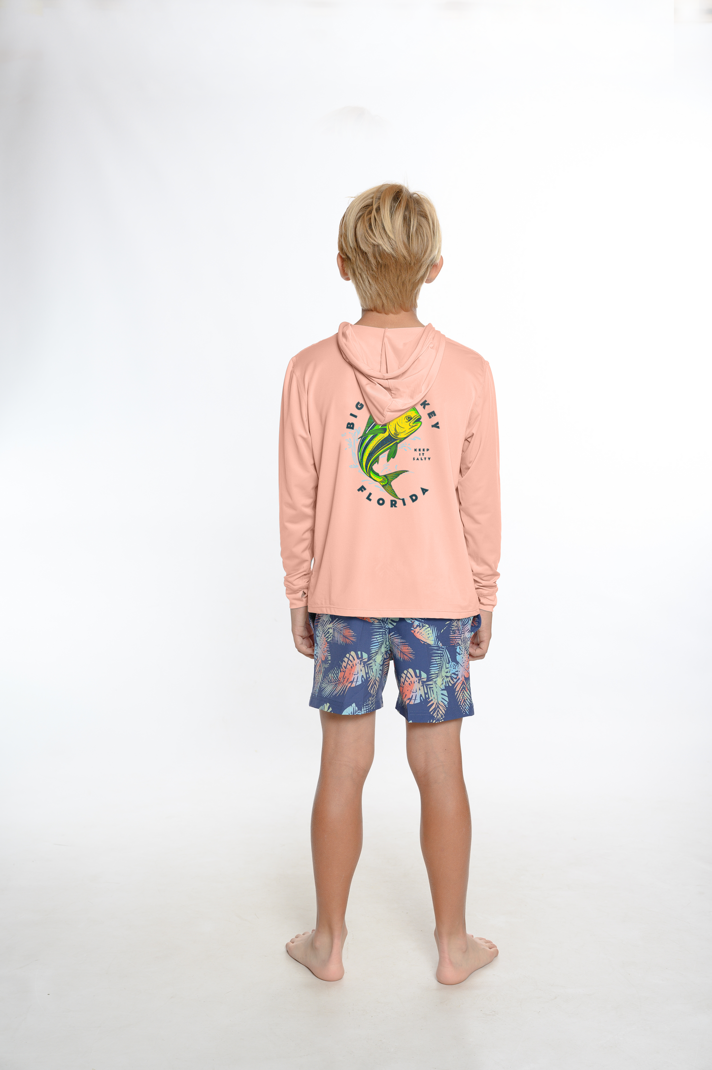 Kids Hooded Dry Fit Shirts UPF50+ BIG PINE MAHI