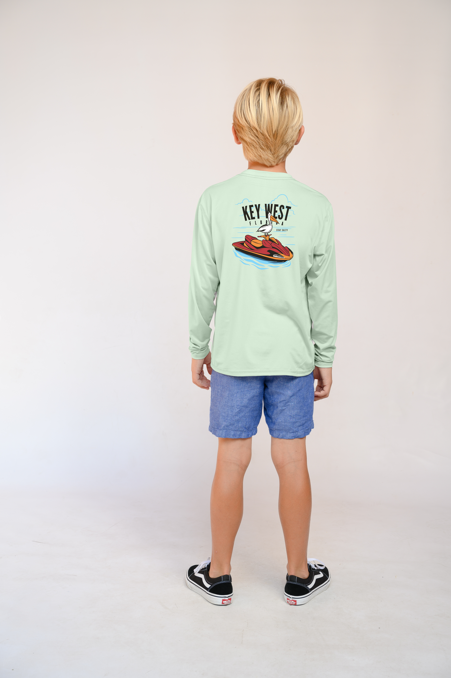Kids Dry Fit Shirt UPF50+  Key West Jetski Pelican