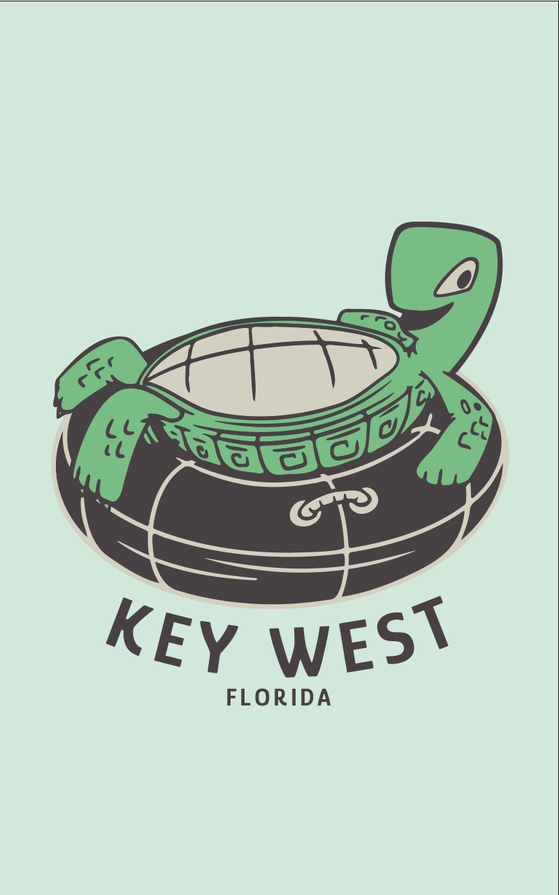 Kids Hooded Dry Fit Shirts UPF50+ Key West Turtle