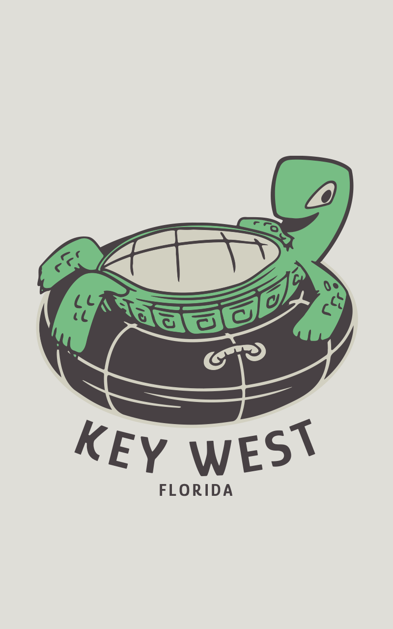 Kids Hooded Dry Fit Shirts UPF50+ Key West Turtle