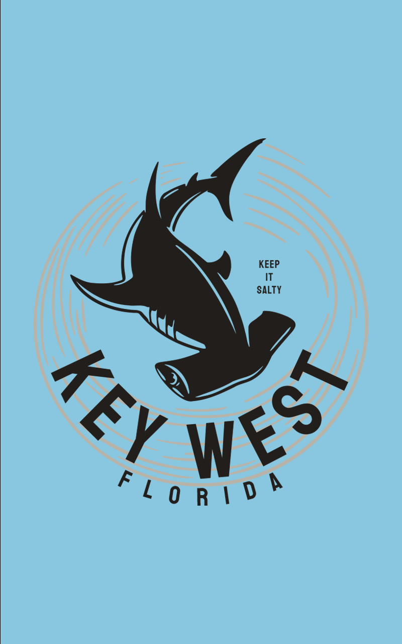 Kids Hooded Dry Fit Shirts UPF50+ KEY WEST HAMMERHEAD