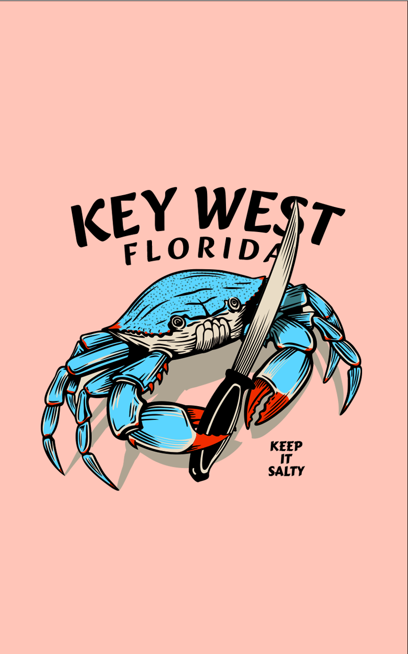 Kids Hooded Dry Fit Shirts UPF50+ KEY WEST CRAB
