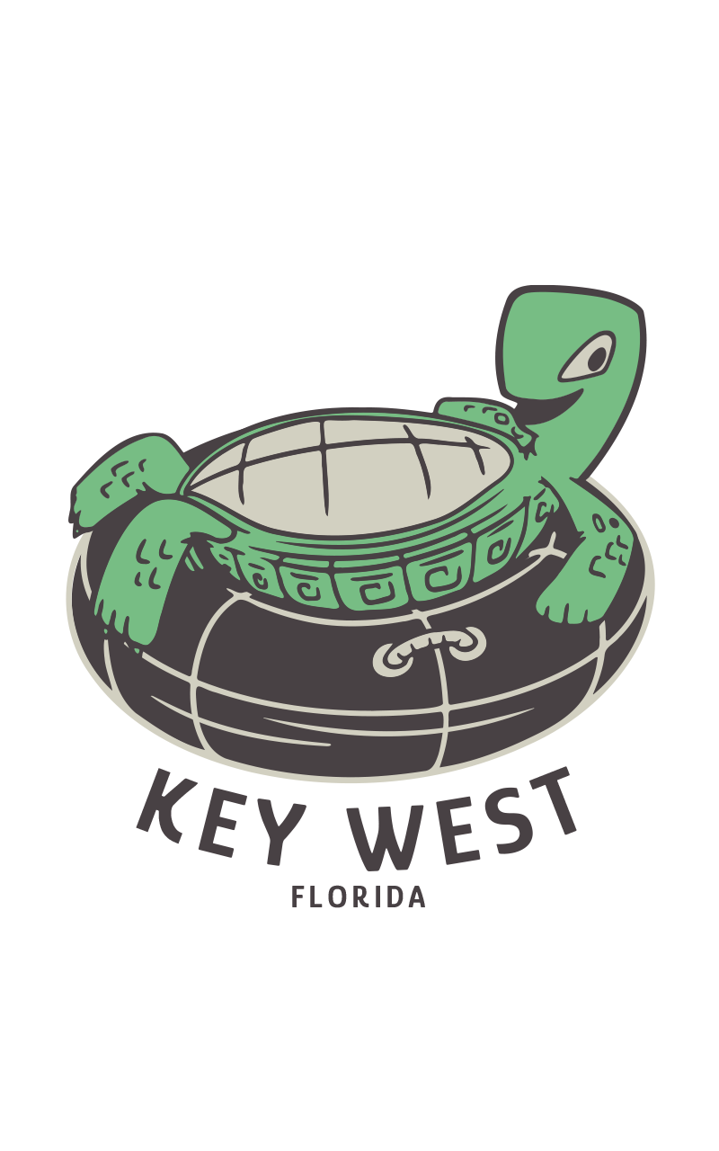 Kids Hooded Dry Fit Shirts UPF50+ Key West Turtle
