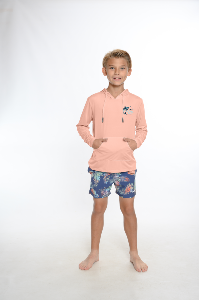 Kids Hooded Dry Fit Shirts UPF50+ BIG PINE MARLIN