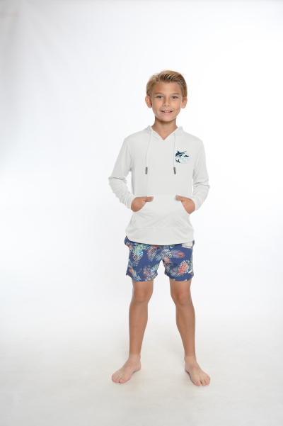 Kids Hooded Dry Fit Shirts UPF50+ BIG PINE MARLIN