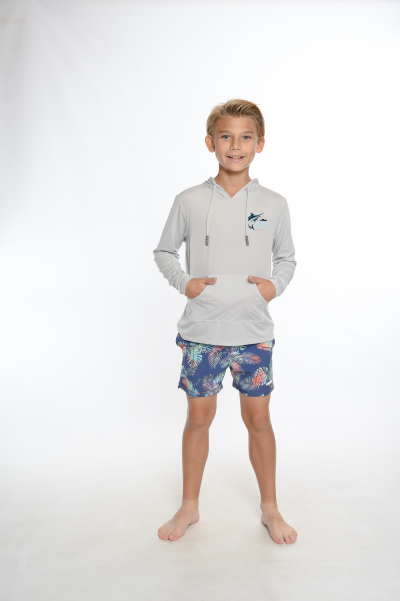 Kids Hooded Dry Fit Shirts UPF50+ BIG PINE MARLIN