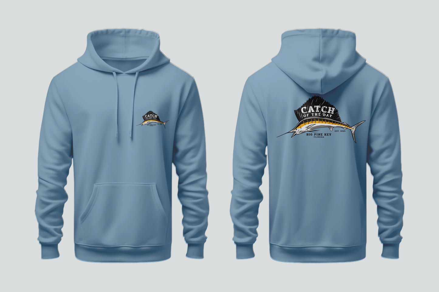 Solid Pullover Hoodie- Catch of the Day Sailfish