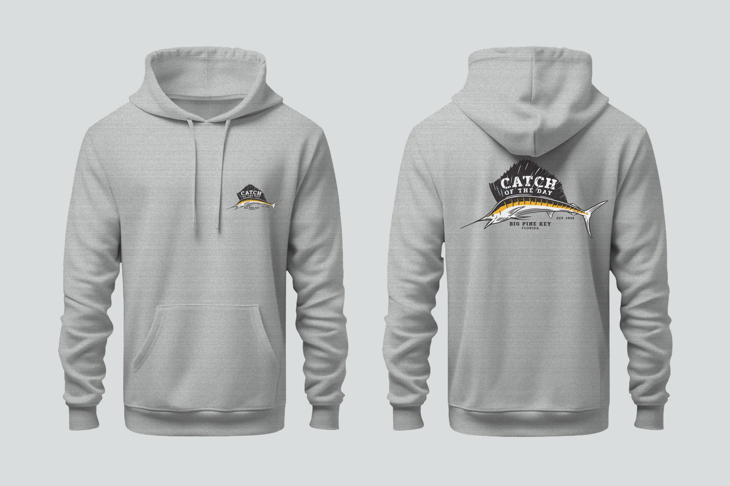 Solid Pullover Hoodie- Catch of the Day Sailfish