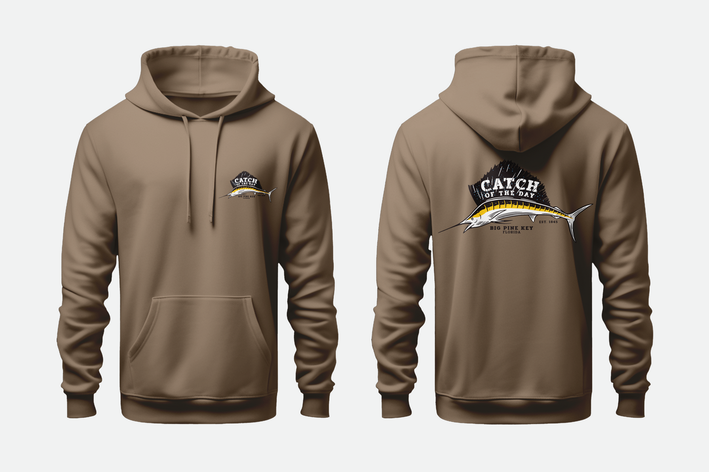 Solid Pullover Hoodie- Catch of the Day Sailfish