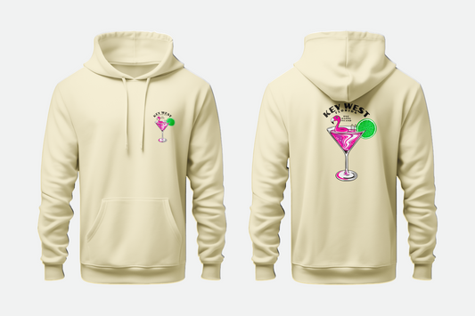 Solid Pullover Hoodie Key West Flamingo