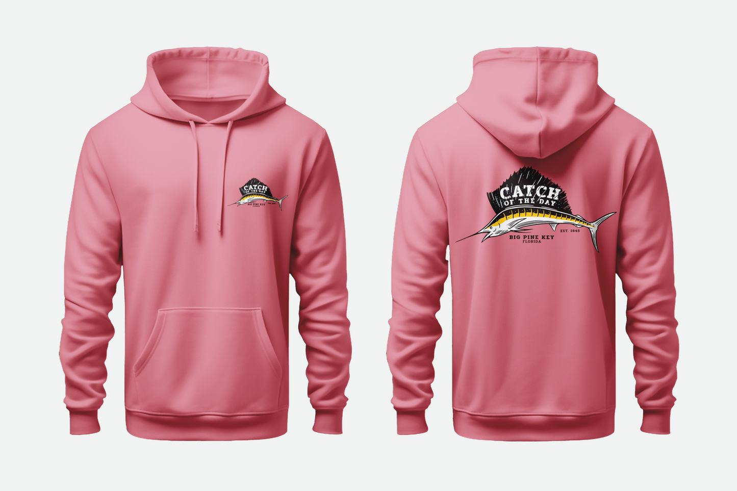 Solid Pullover Hoodie- Catch of the Day Sailfish