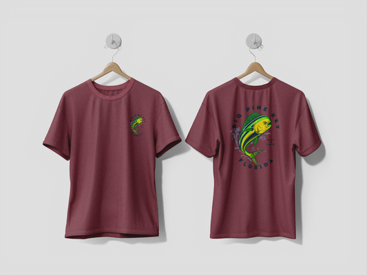 Heatherd Crew Neck Tee- BIG PINE MAHI