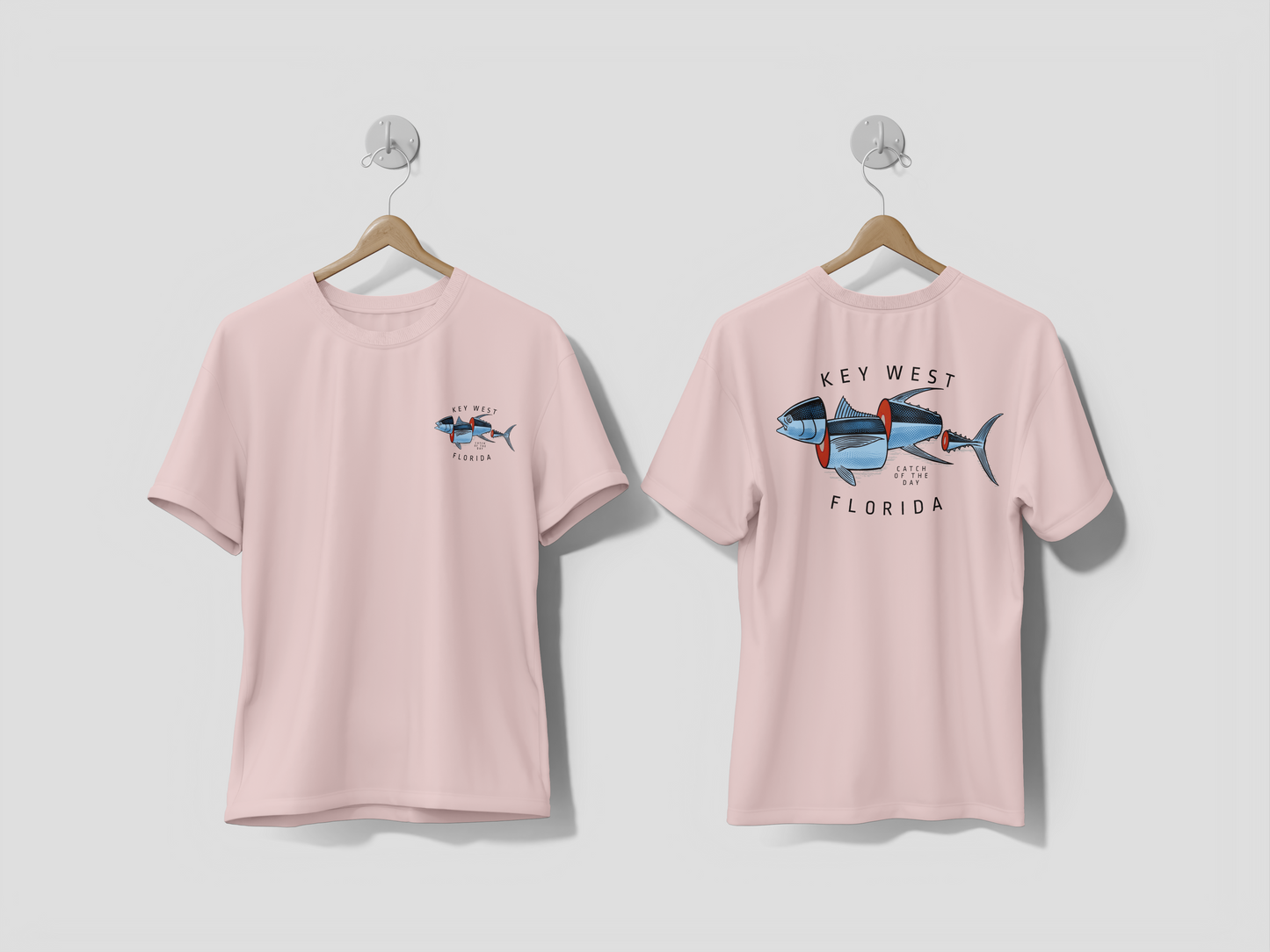 Heathered Crew Neck Tee- CATCH OF THE DAY