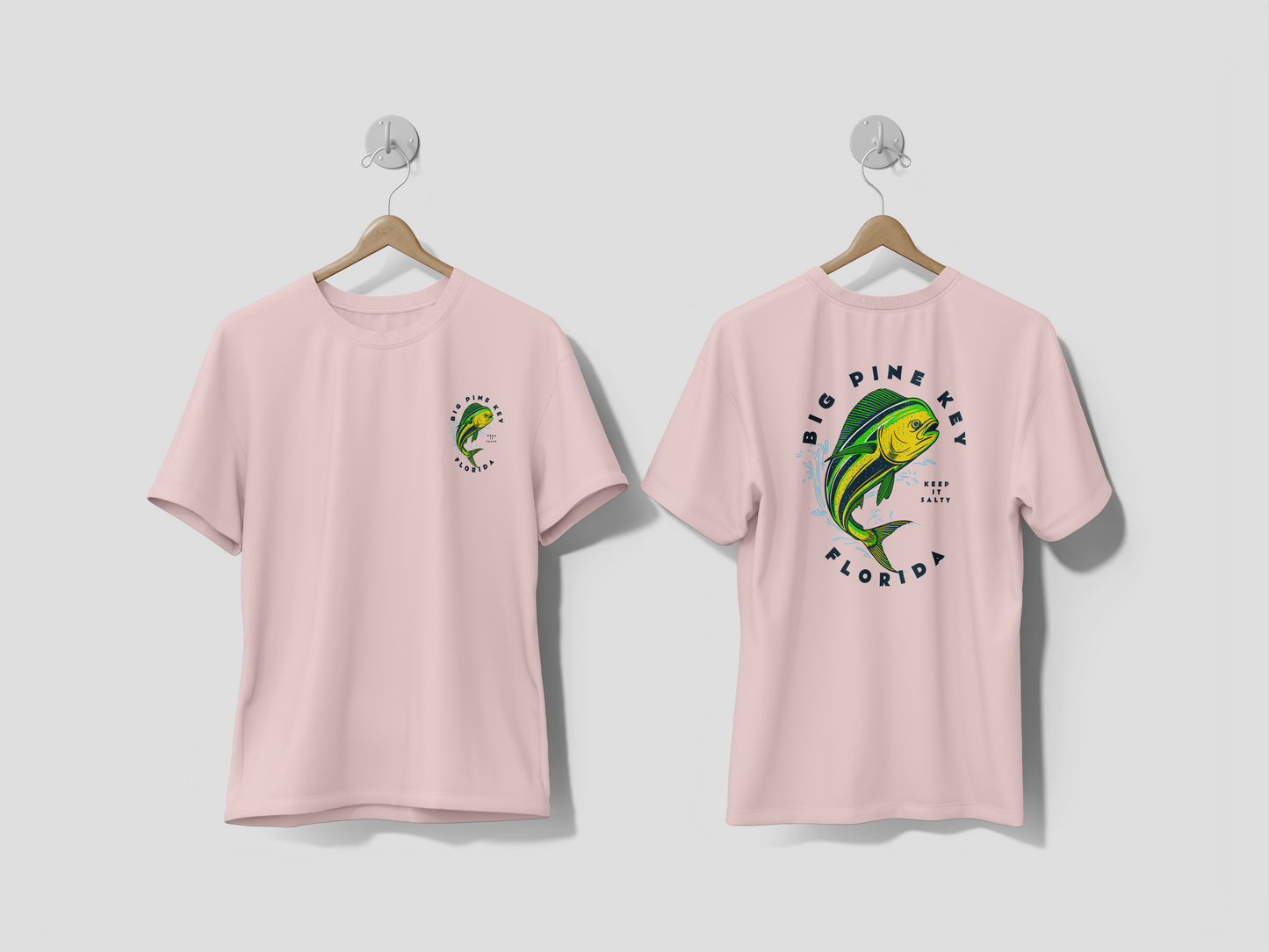 Heatherd Crew Neck Tee- BIG PINE MAHI