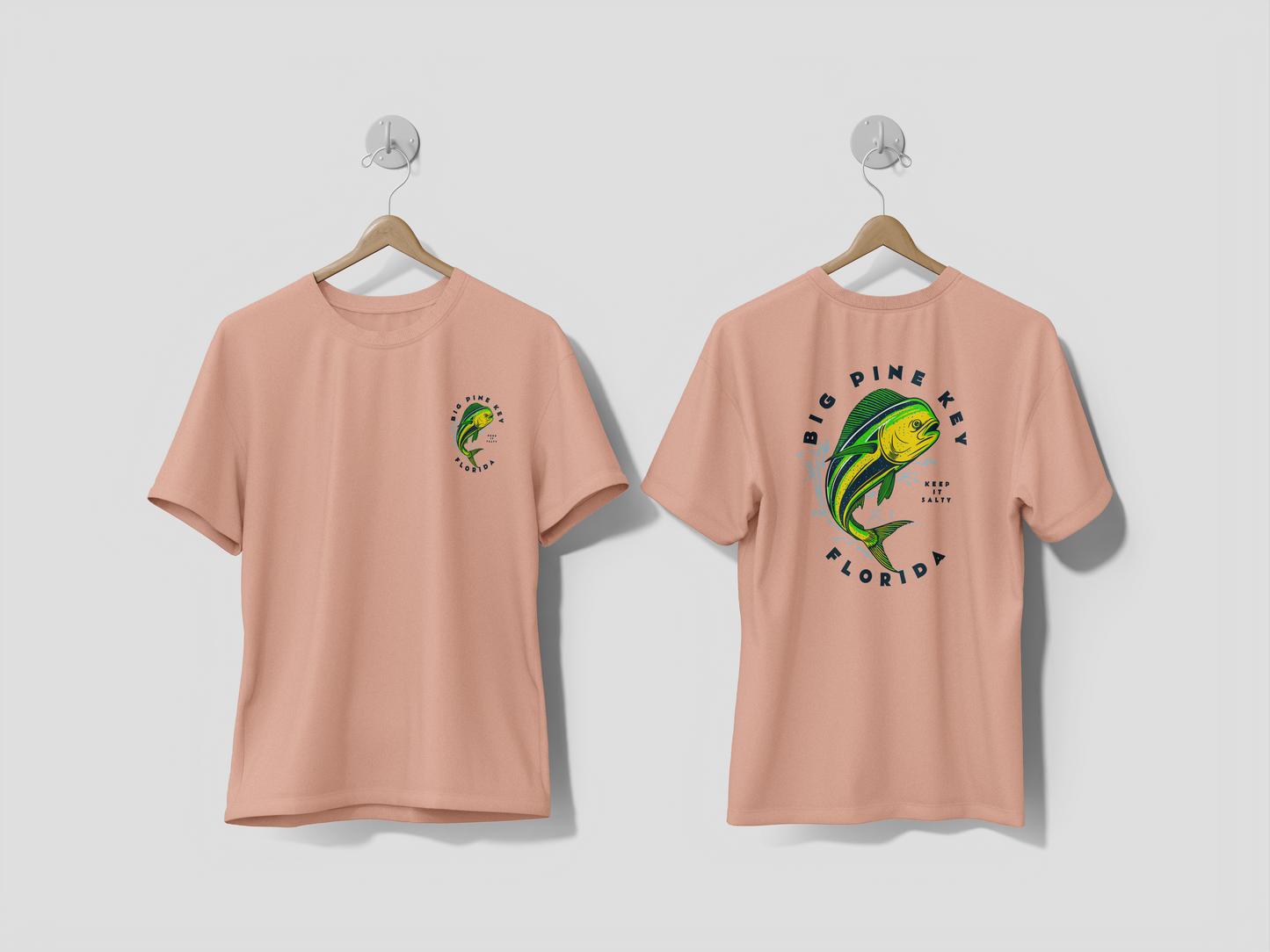 Heatherd Crew Neck Tee- BIG PINE MAHI