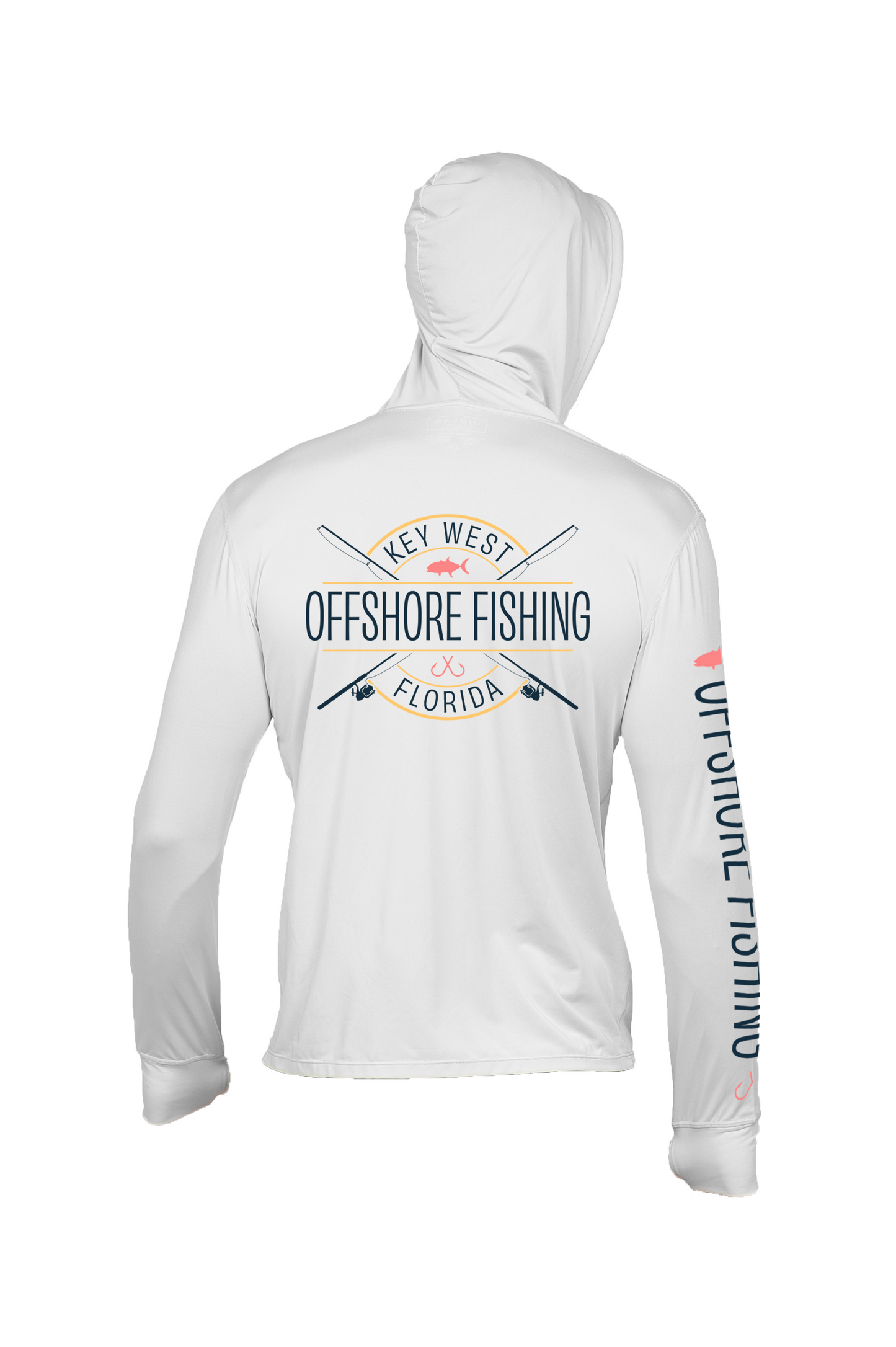 Unisex Hooded Dry Fit Shirt UPF50+- "OFFSHORE FISHING"
