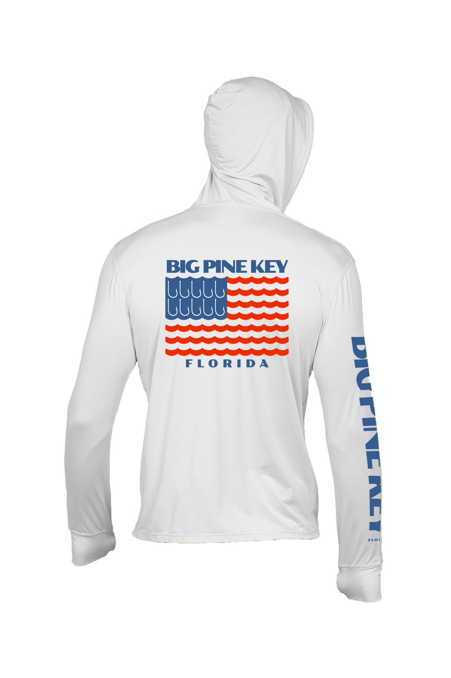 Unisex Hooded Dry Fit Shirt UPF50+- "BIG PINE FLAG"