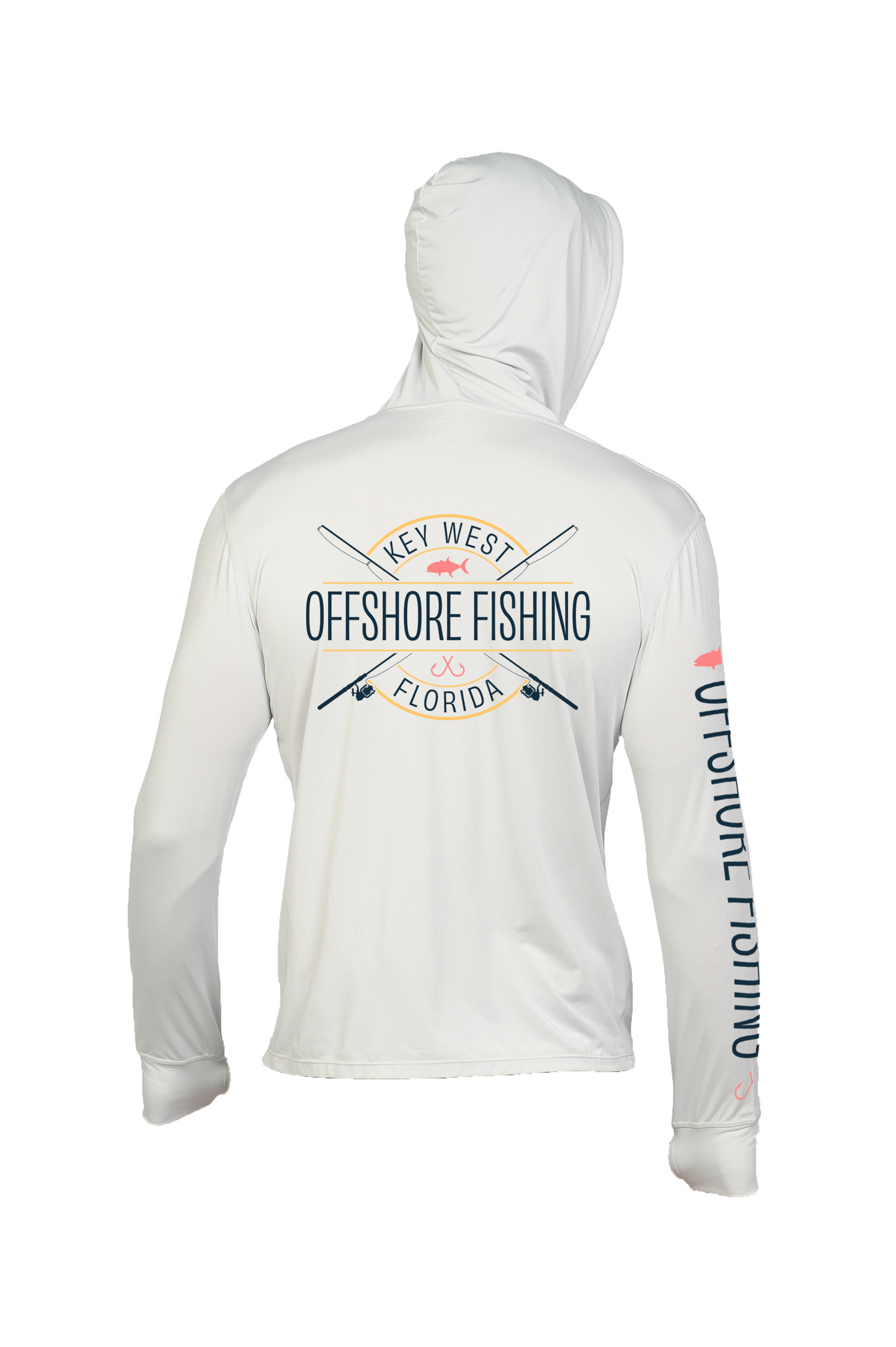 Unisex Hooded Dry Fit Shirt UPF50+- "OFFSHORE FISHING"