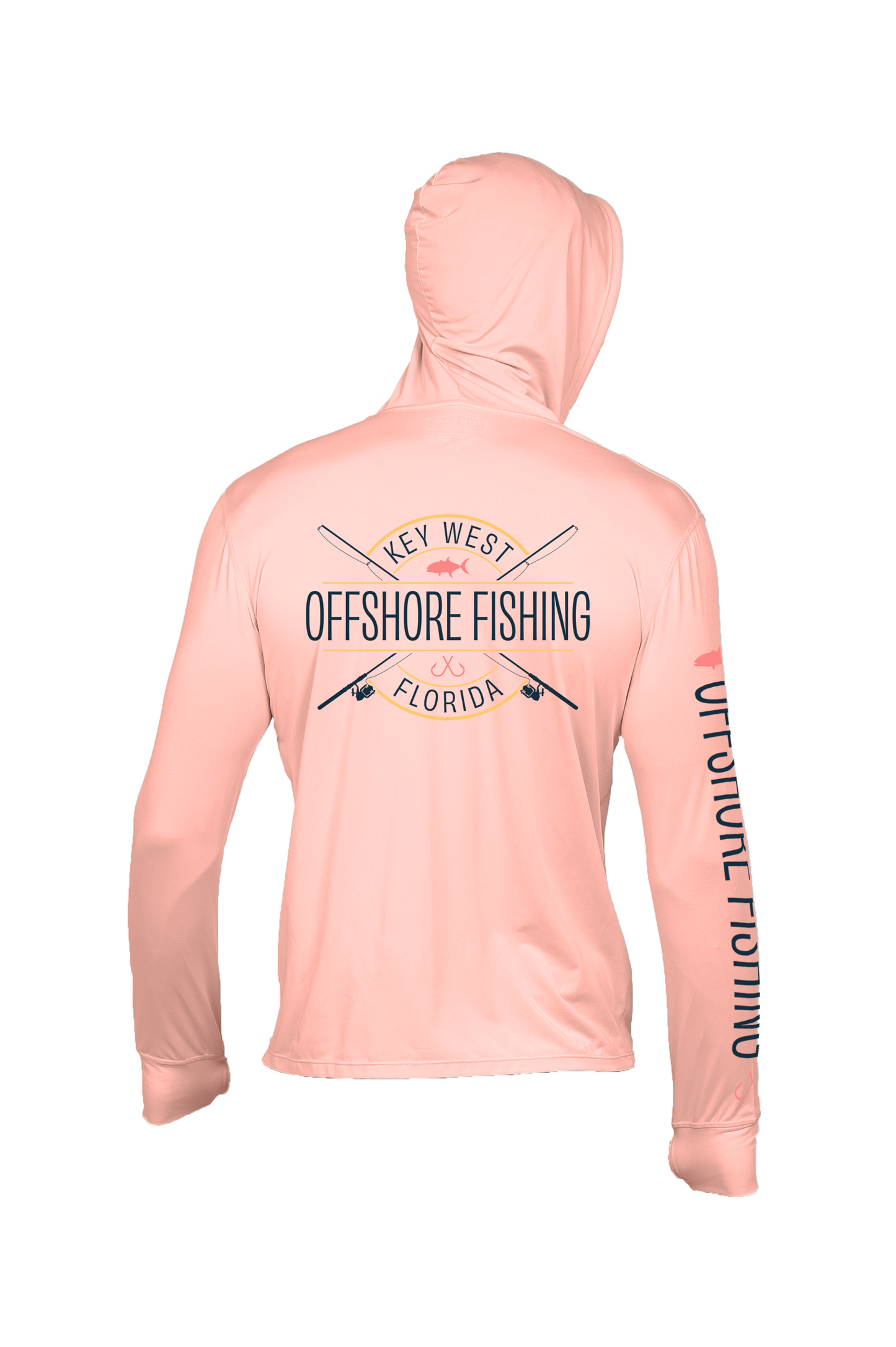 Unisex Hooded Dry Fit Shirt UPF50+- "OFFSHORE FISHING"