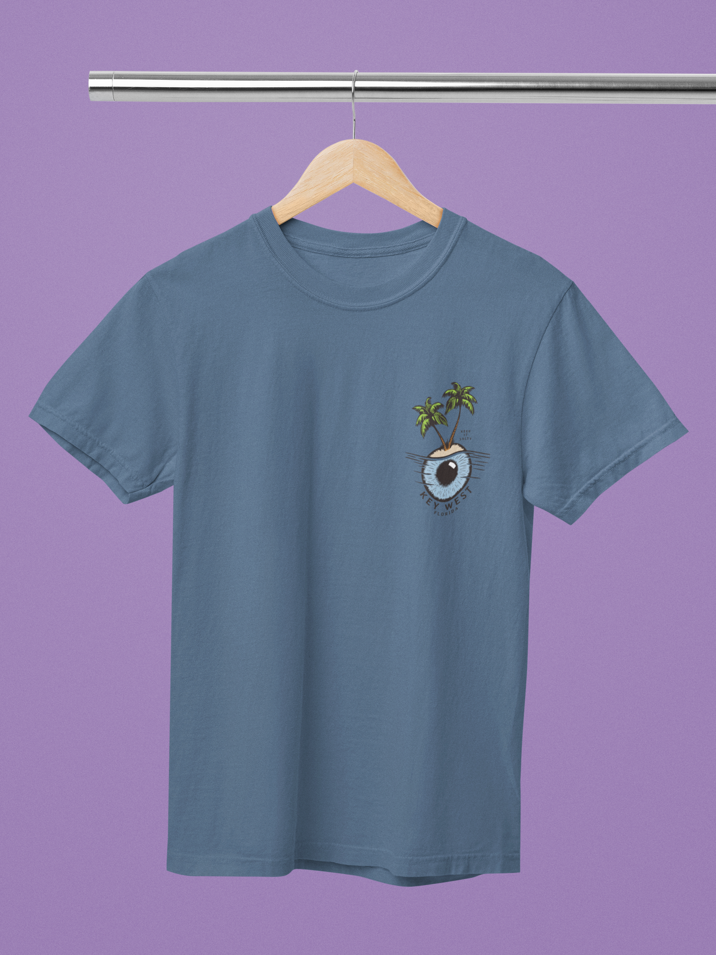 Garment Dyed Tee- EYE PALM TREE